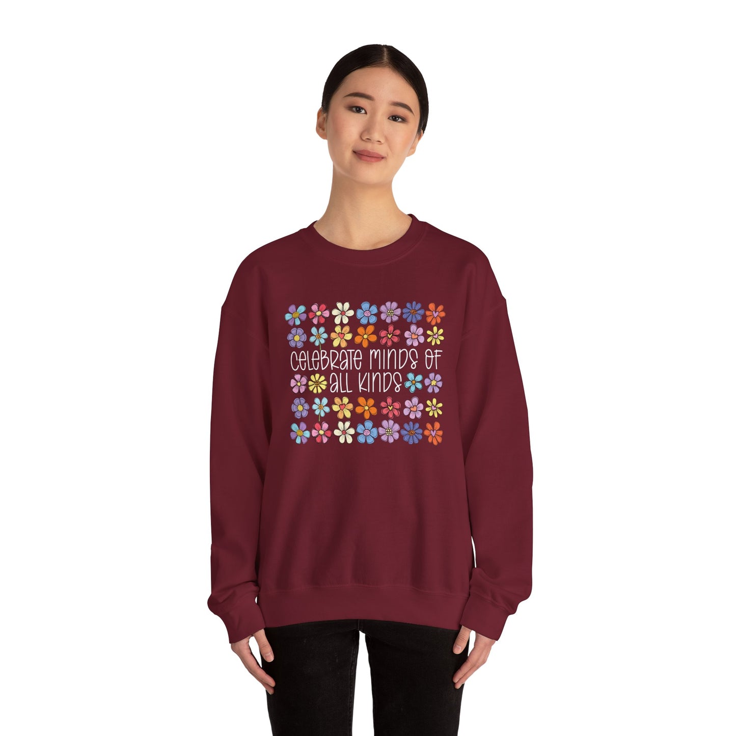 Celebrate Minds of All Kinds | Cozy Crewneck Sweatshirt