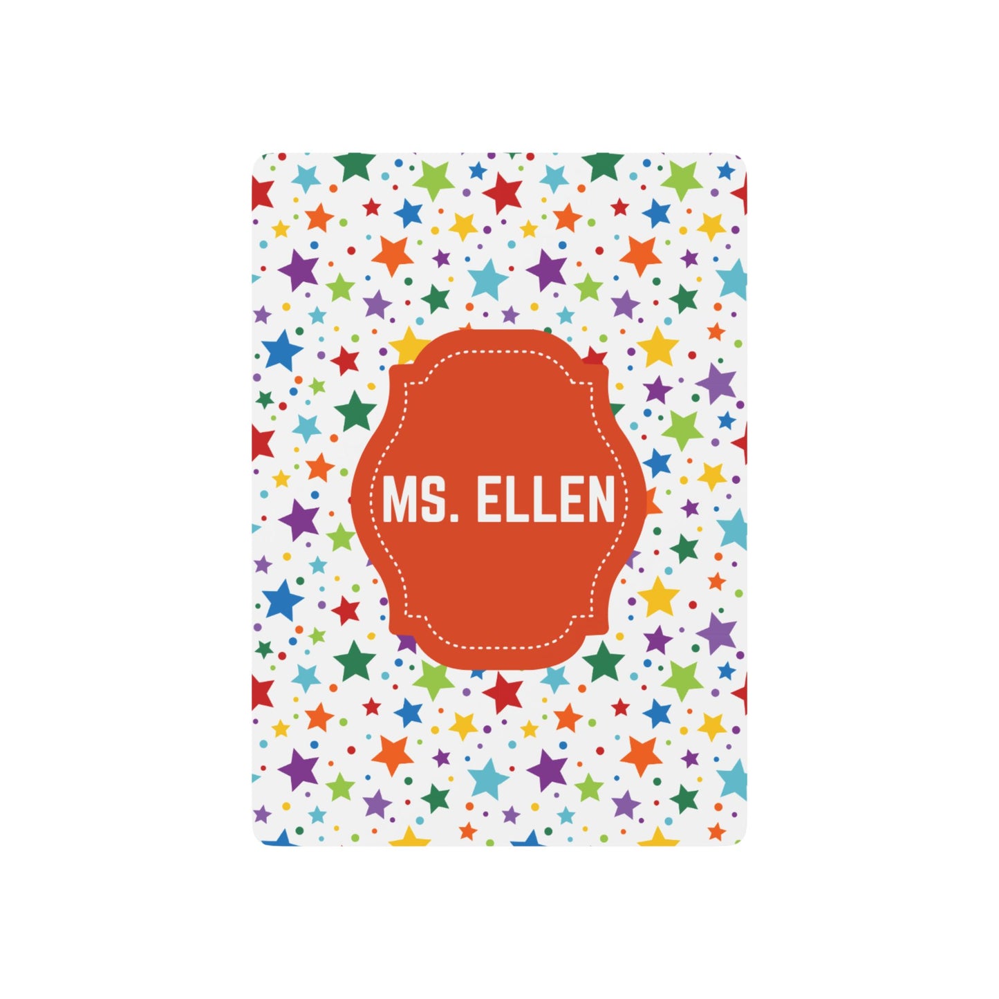 Personalized Star Pattern Name Playing Cards