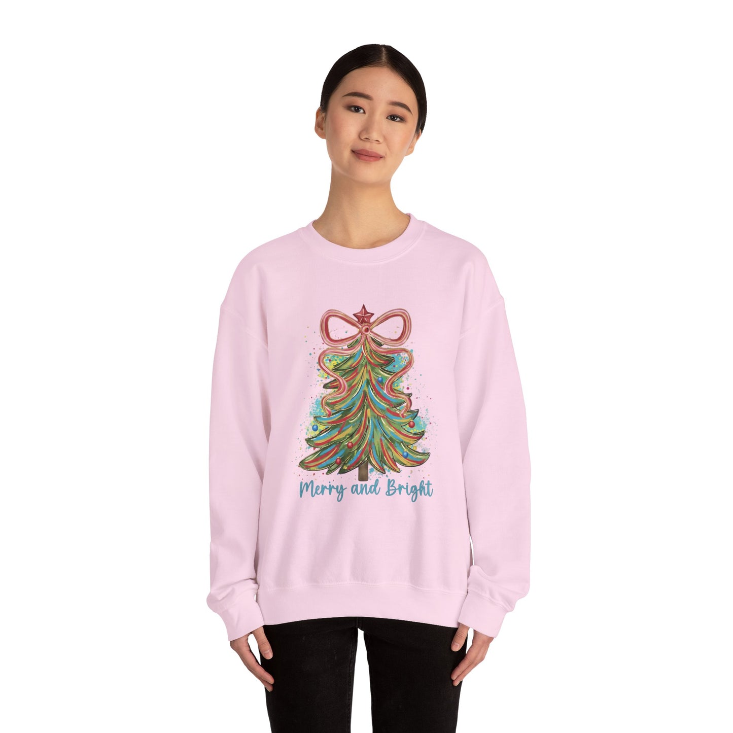 Merry and Bright Christmas Sweatshirt | Festive Holiday Crewneck