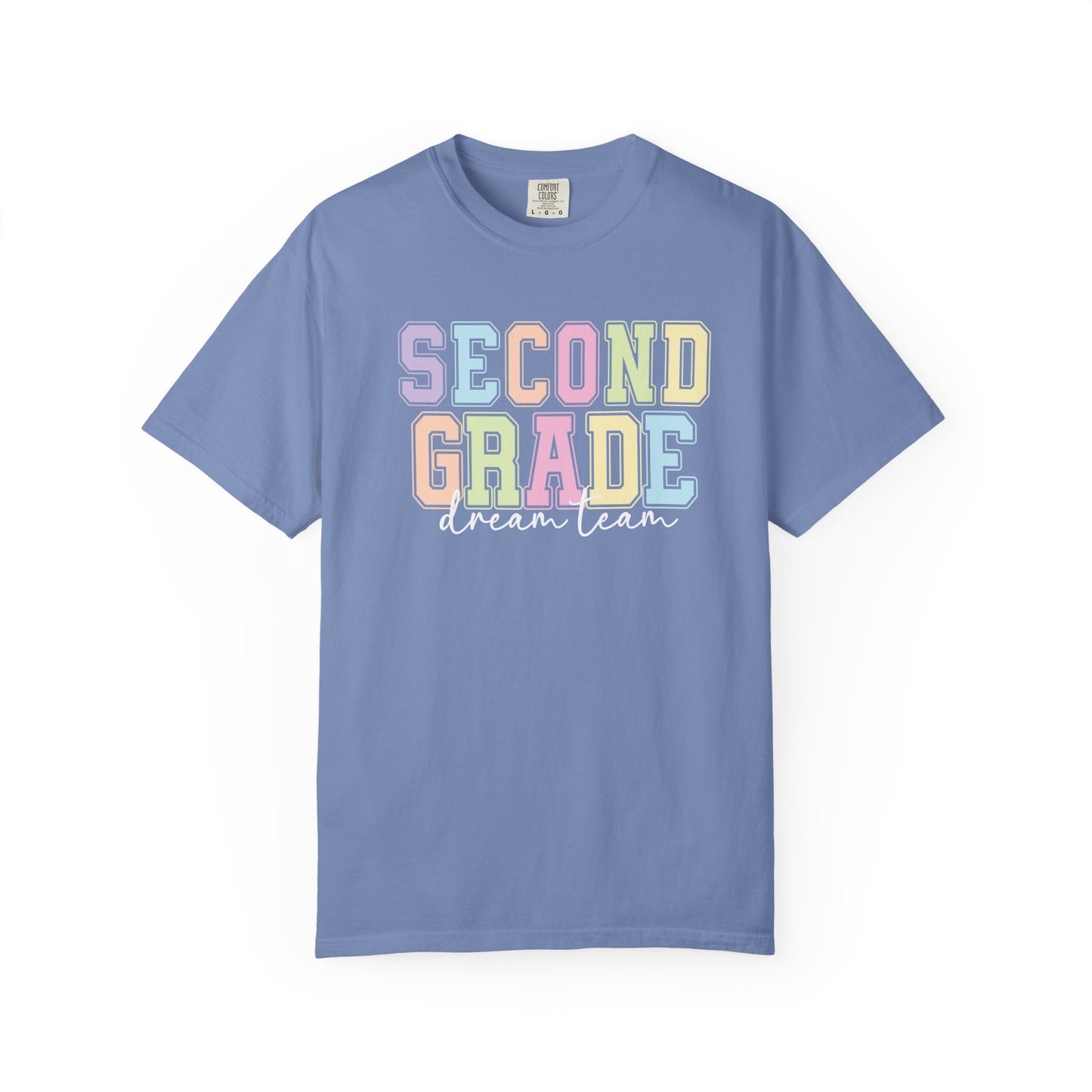 Second Grade Dream Team Comfort Colors® Teacher Shirt | Grade Level Teacher T-Shirt