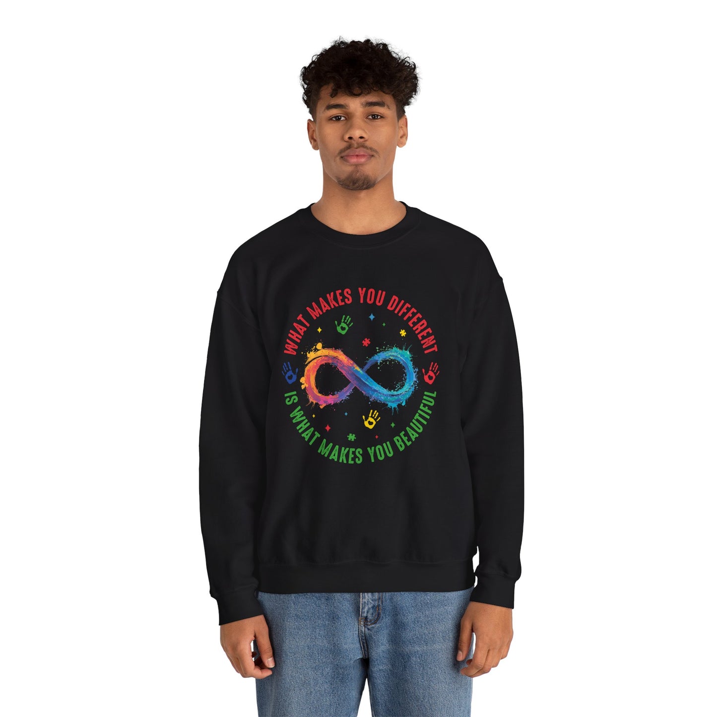 What Makes You Different Makes You Beautiful Sweatshirt | Neurodiversity Acceptance Crewneck