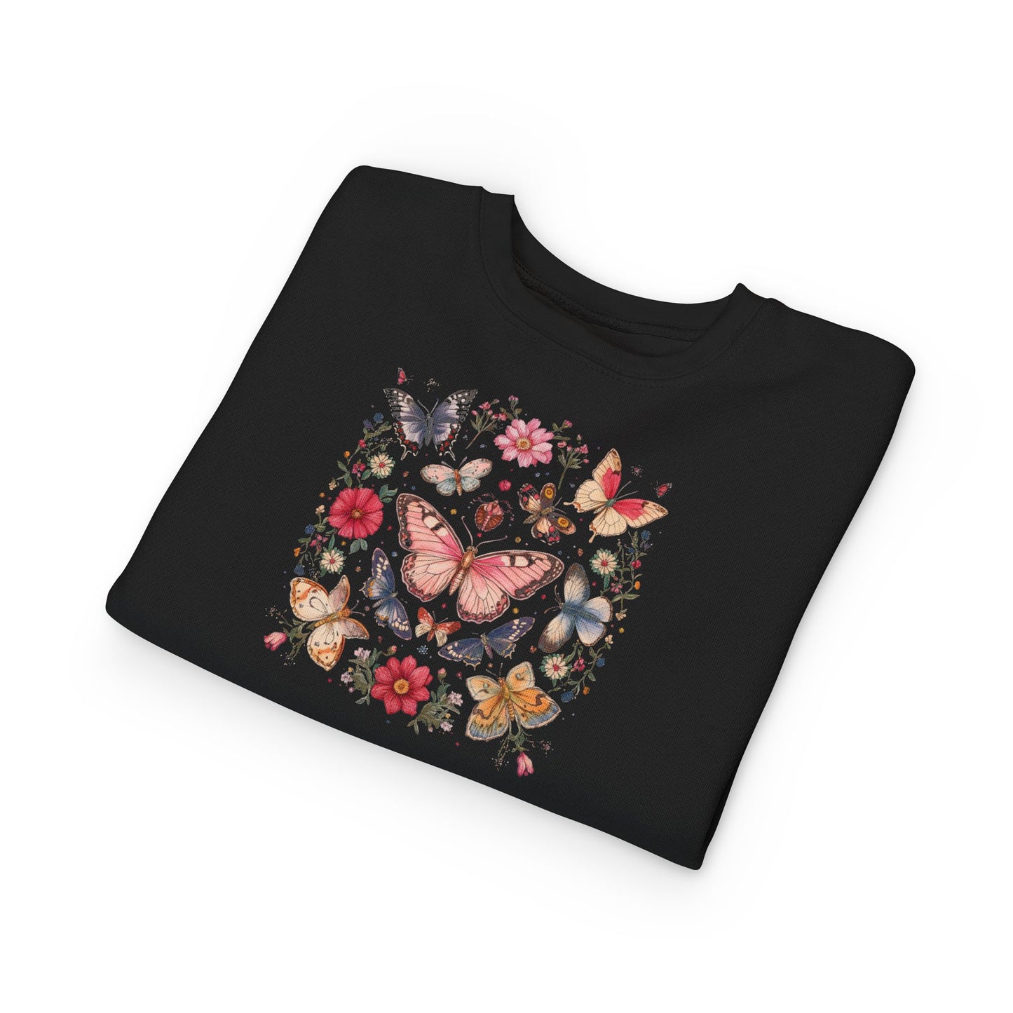 Boho Bloom Butterfly Toddler Sweatshirt