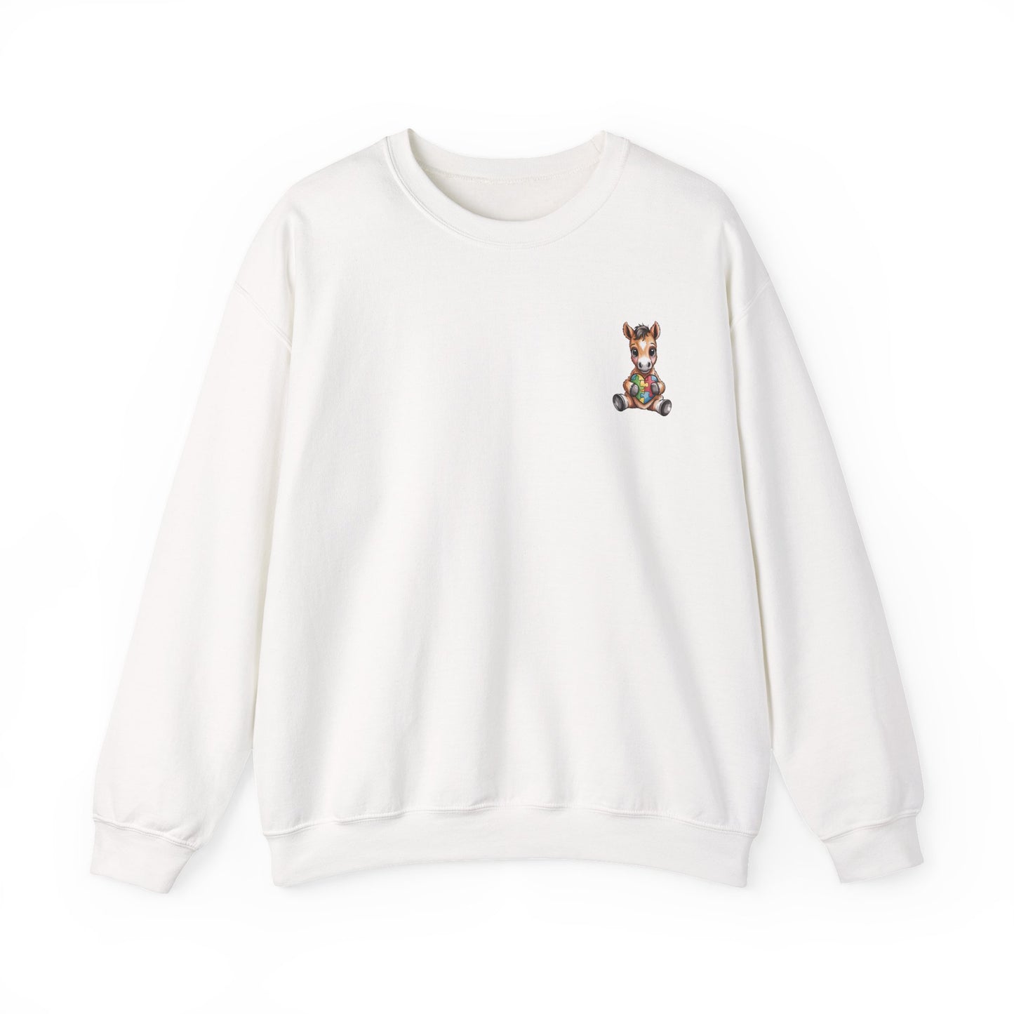 Horse & Heart Autism Awareness Sweatshirt | Neurodiversity Support Crewneck
