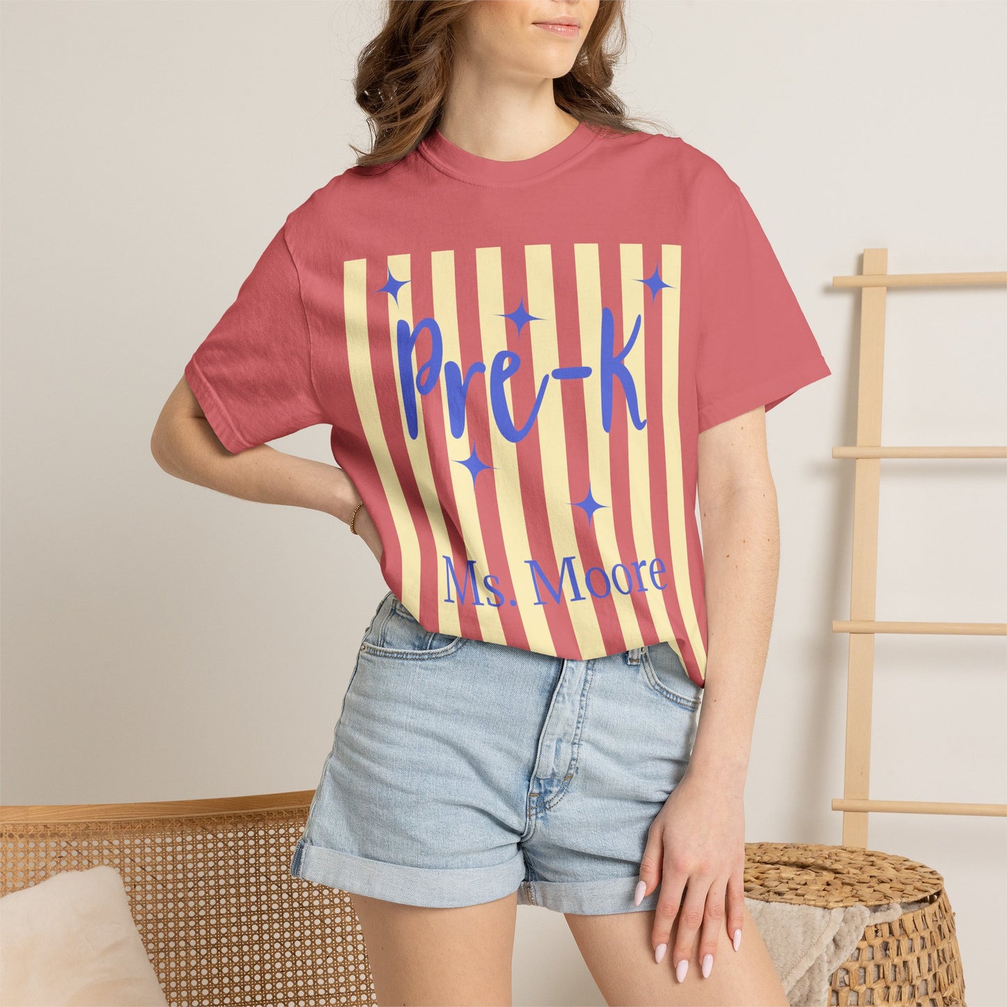 Personalized Pre-K Teacher Shirt | Custom Pre-K Teacher Comfort Colors T-Shirt