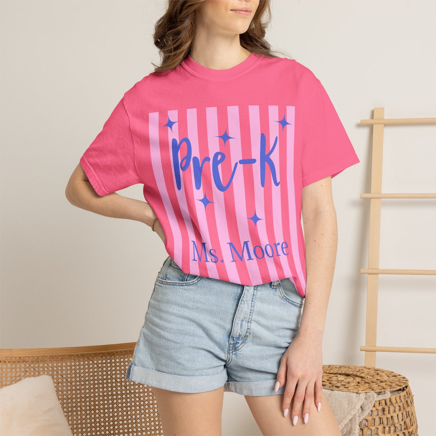 Personalized Pre-K Teacher Shirt | Custom Pre-K Teacher Comfort Colors T-Shirt