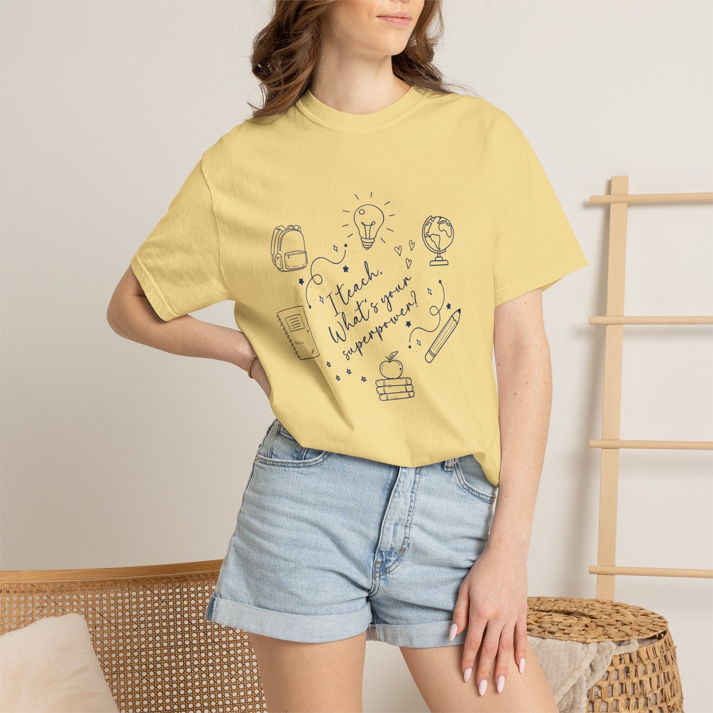 Superpower Teacher Shirt | Comfort Colors Teacher T-Shirt
