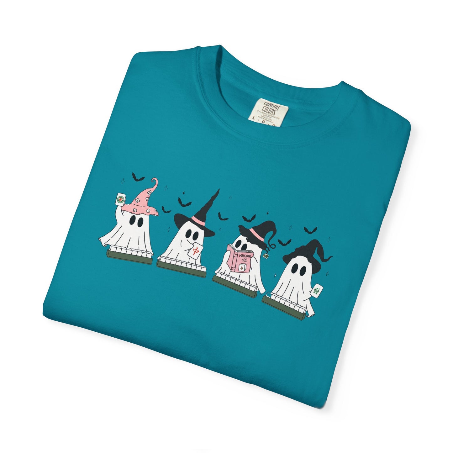 Cute Ghost Mahjong T-Shirt | Mahjong Halloween Tee