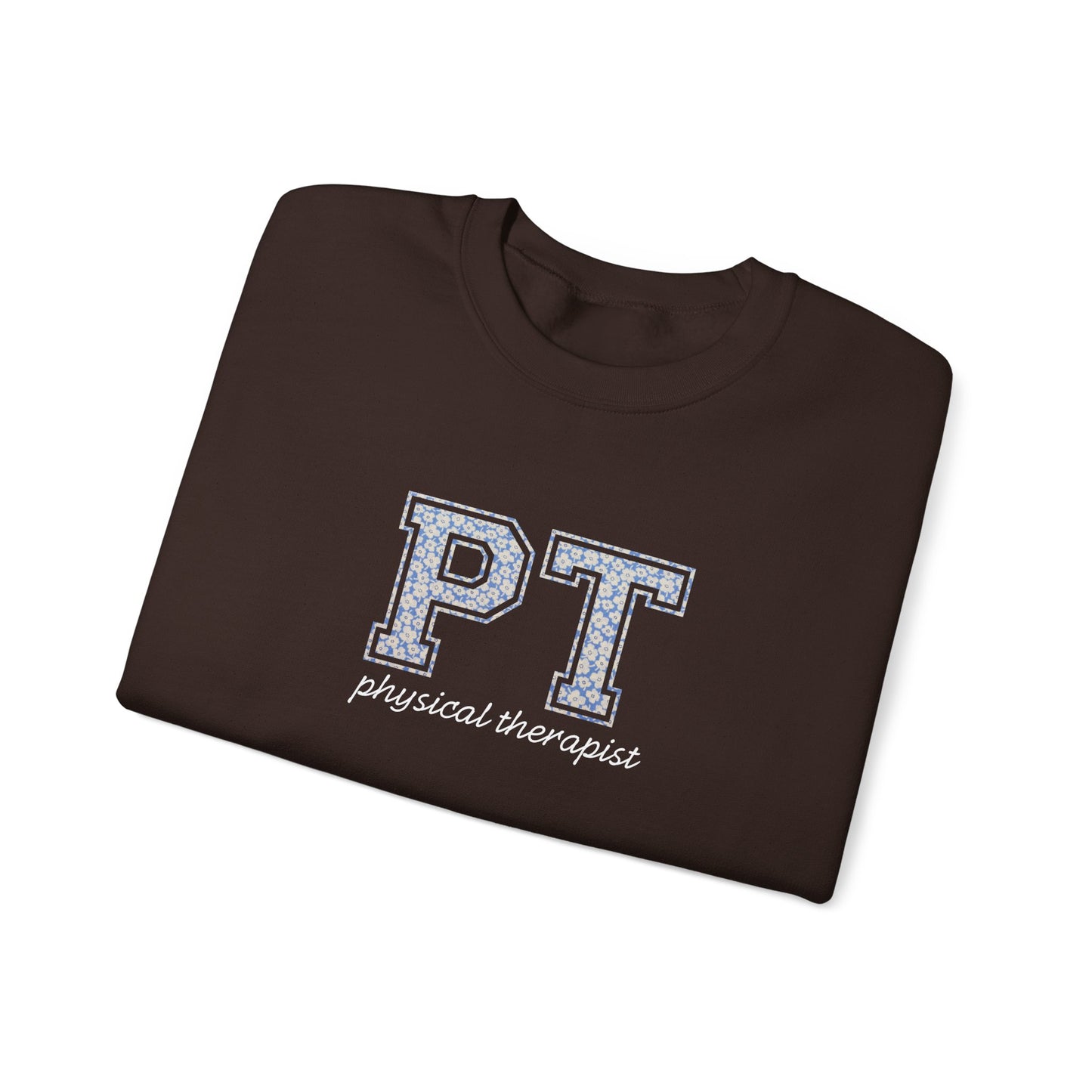 PT Sweatshirt | Collegiate Floral Crewneck | Physical Therapist Gift