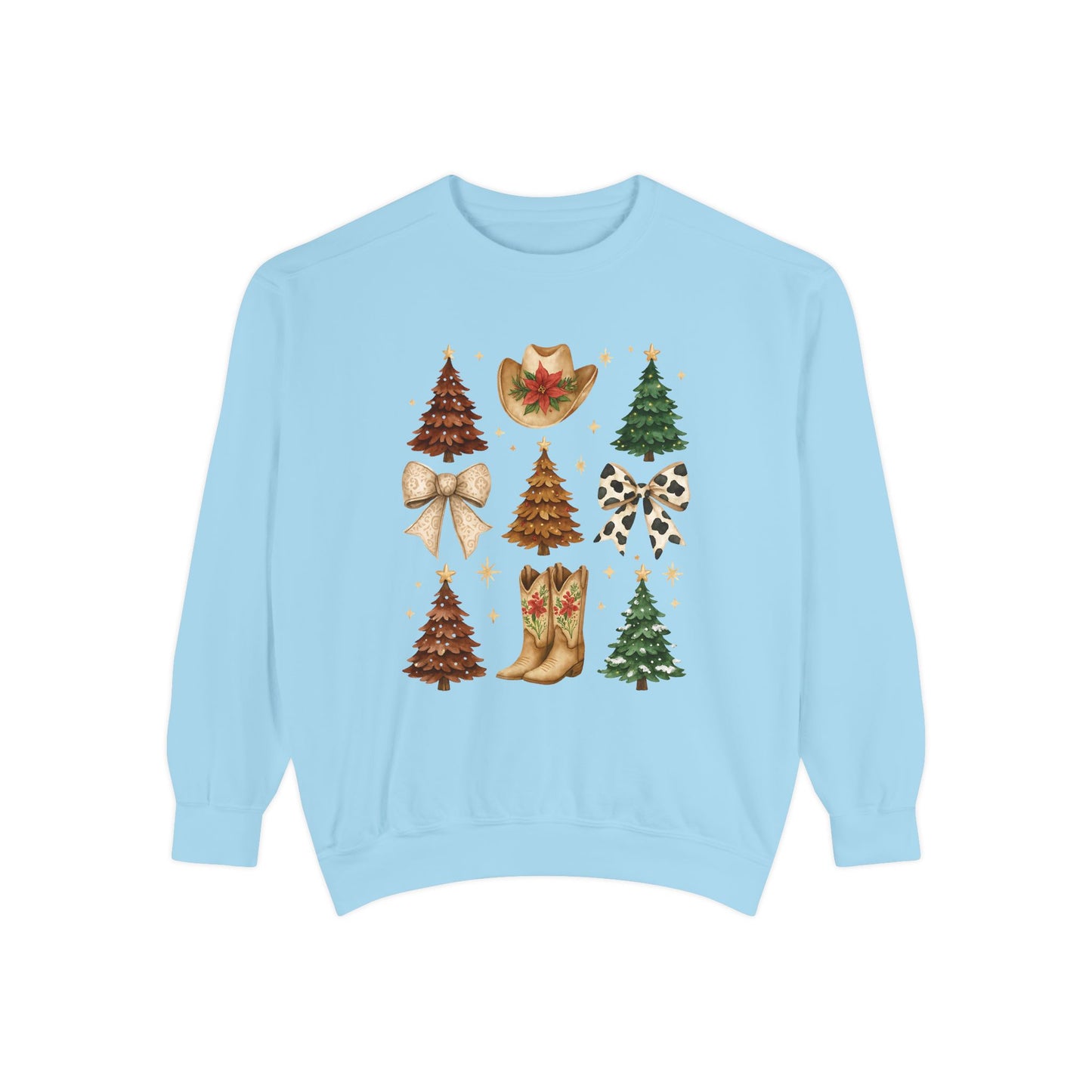 Cowgirl Christmas Comfort Colors Sweatshirt – Western Holiday Pullover