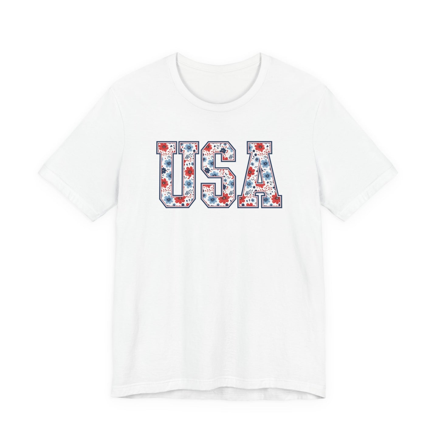 Floral USA Vintage Americana T-Shirt