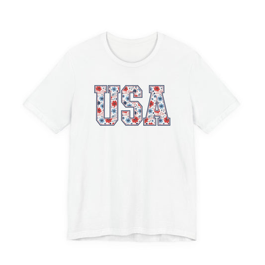 Floral USA Vintage Americana T-Shirt