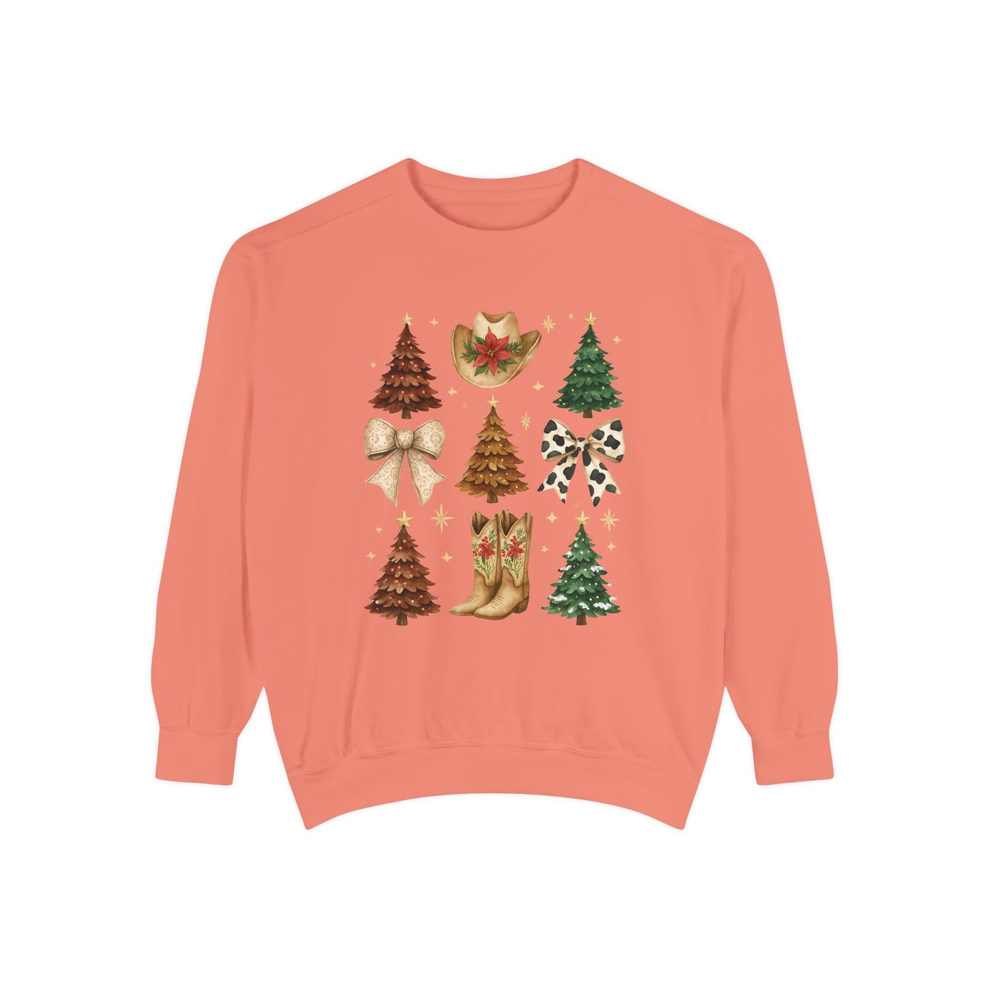 Cowgirl Christmas Comfort Colors Sweatshirt – Western Holiday Pullover