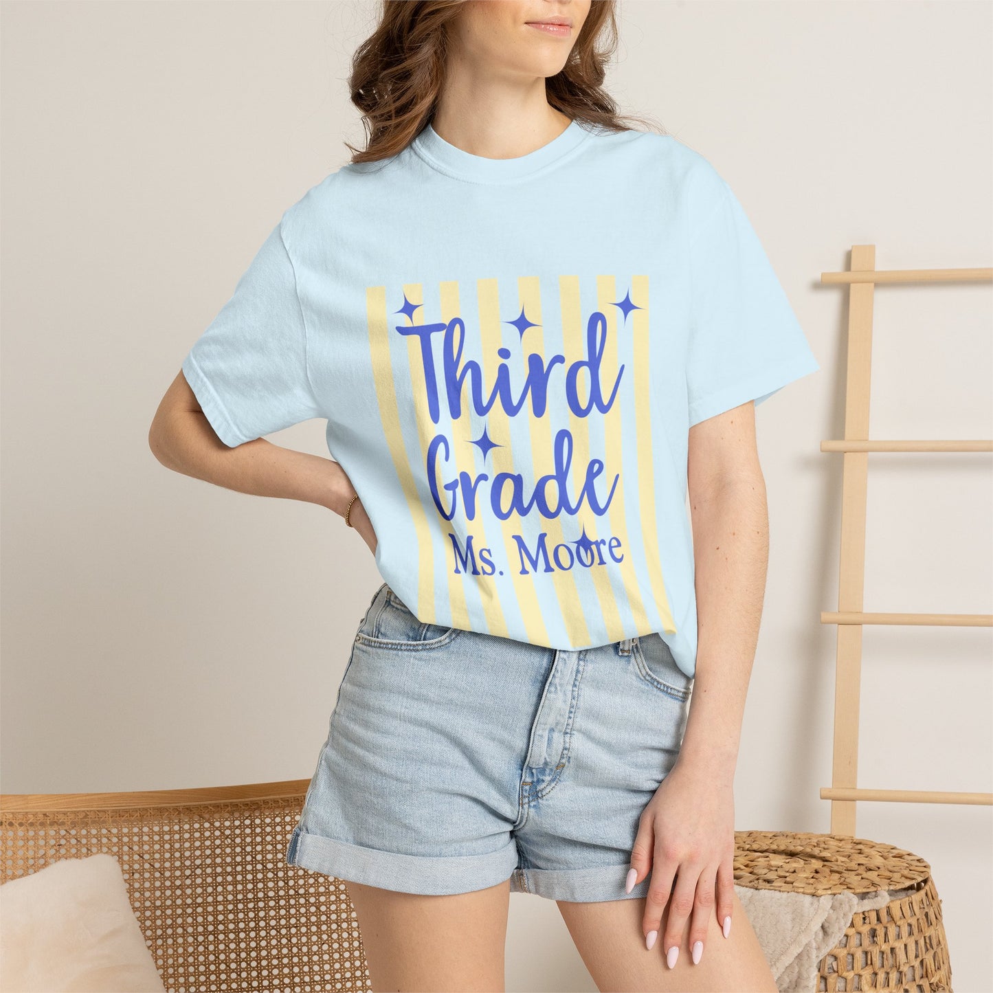 Personalized Third Grade Teacher Shirt | Custom Matching Third Grade Teacher Comfort Colors T-Shirt