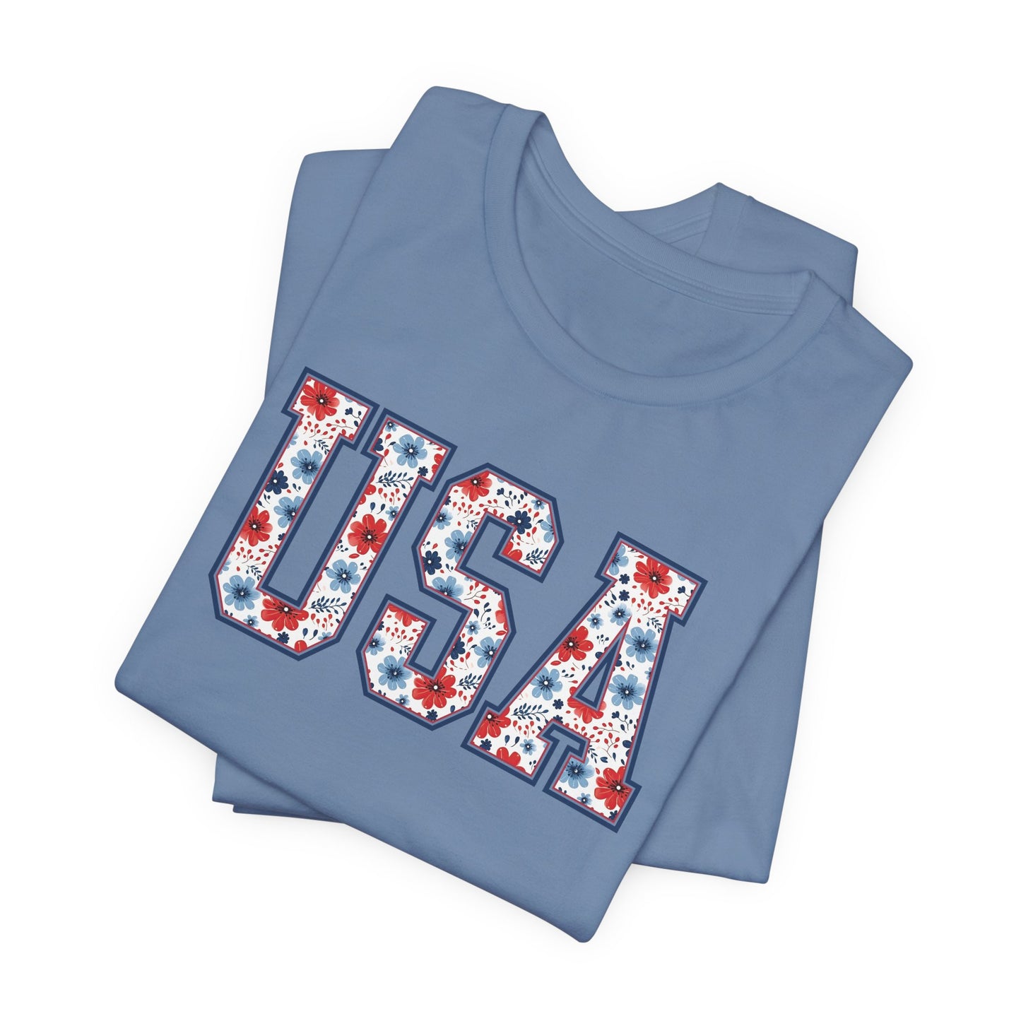 Floral USA Vintage Americana T-Shirt