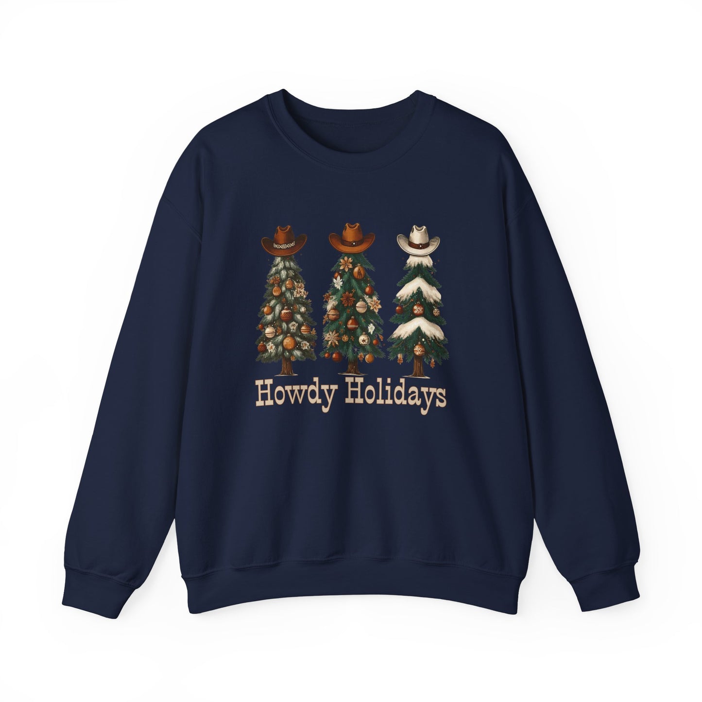 Howdy Holidays Western Christmas Sweatshirt – Unisex Crewneck