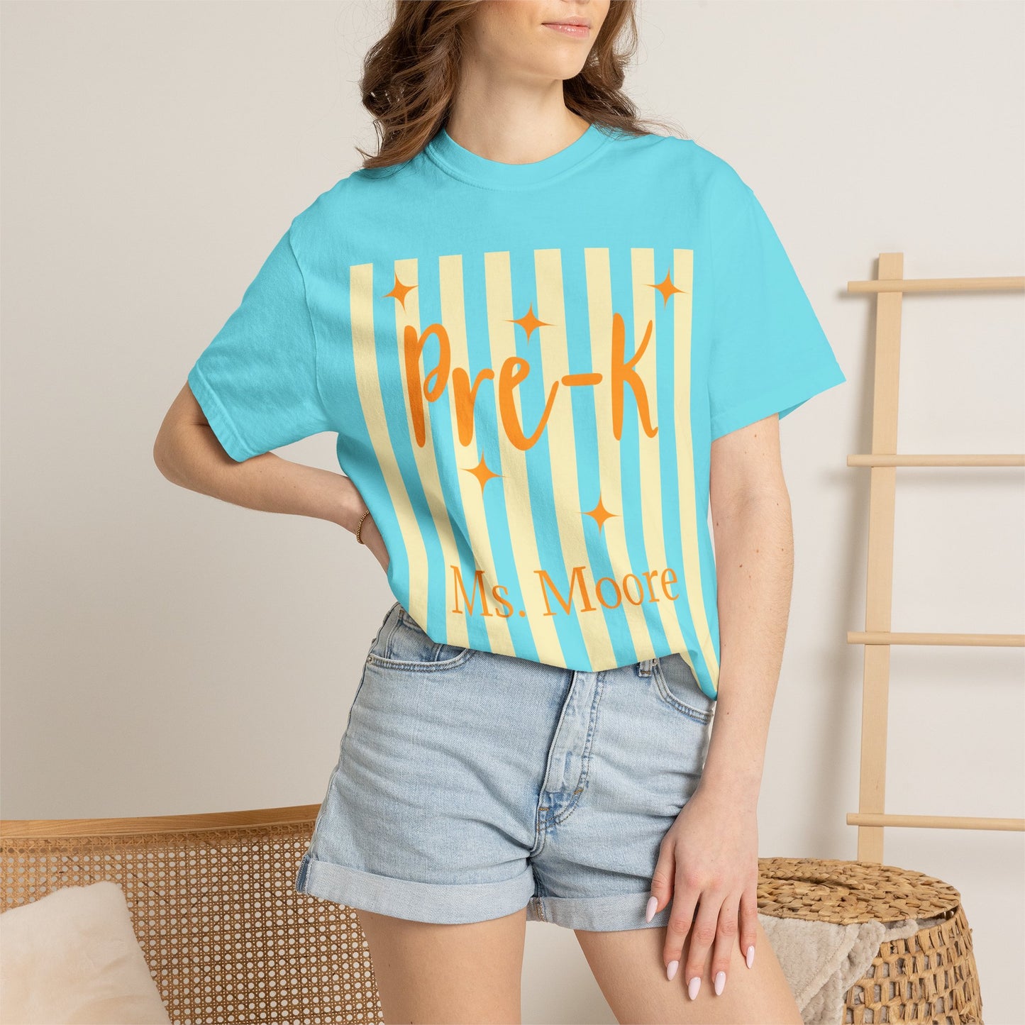 Personalized Pre-K Teacher Shirt | Custom Pre-K Teacher Comfort Colors T-Shirt