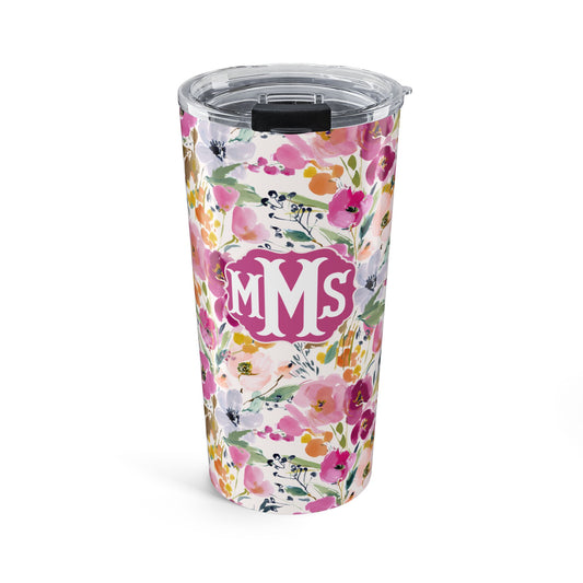 Personalized Floral Garden 20oz Stainless Steel Tumbler