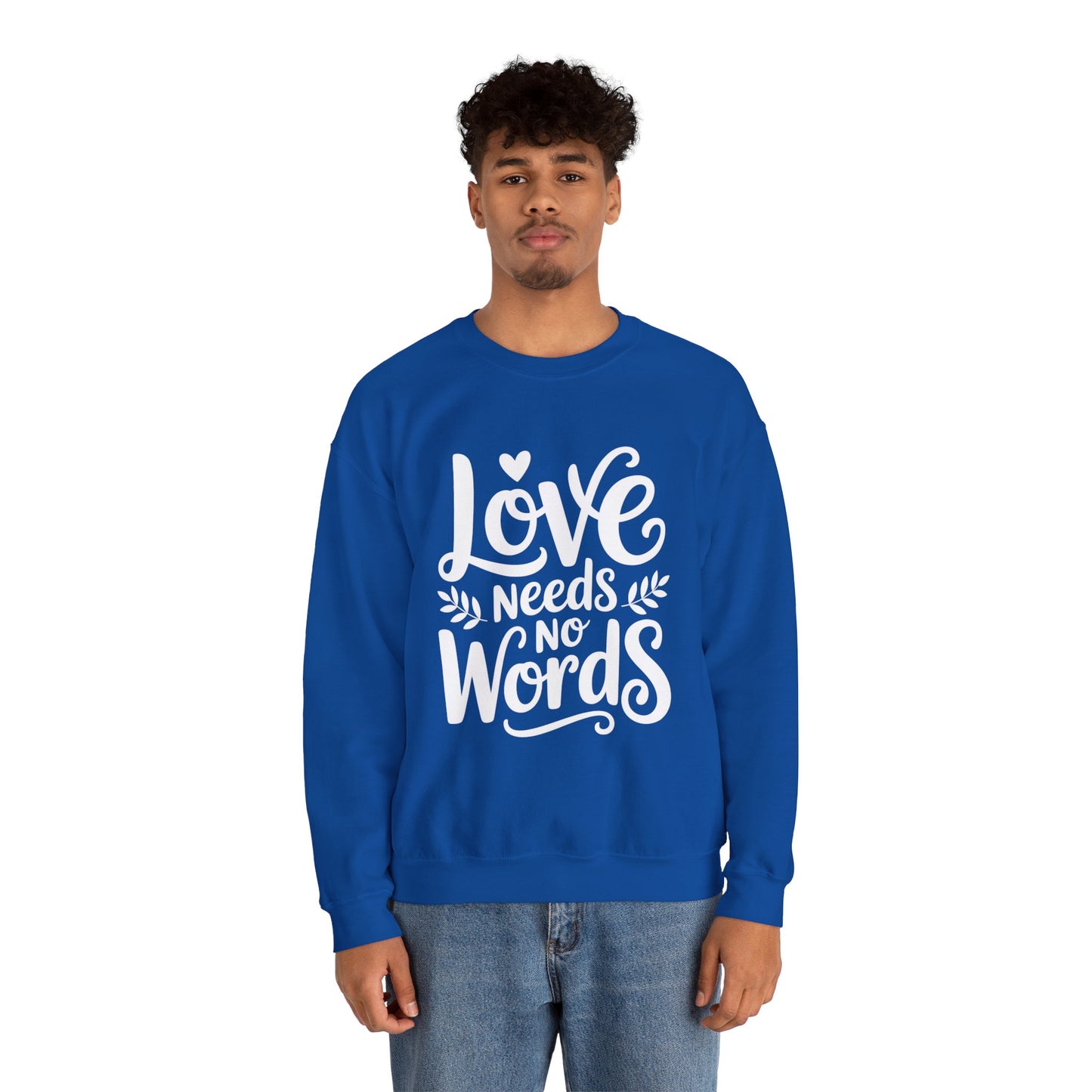 Love Needs No Words Sweatshirt | Autism Awareness & Nonverbal Support Crewneck