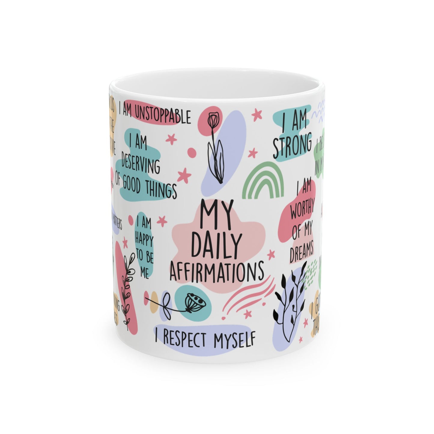 Positive Self Worth and Confidence Coffee Mug | Encouraging Motivation Gift | 11oz or 15oz Ceramic Mug