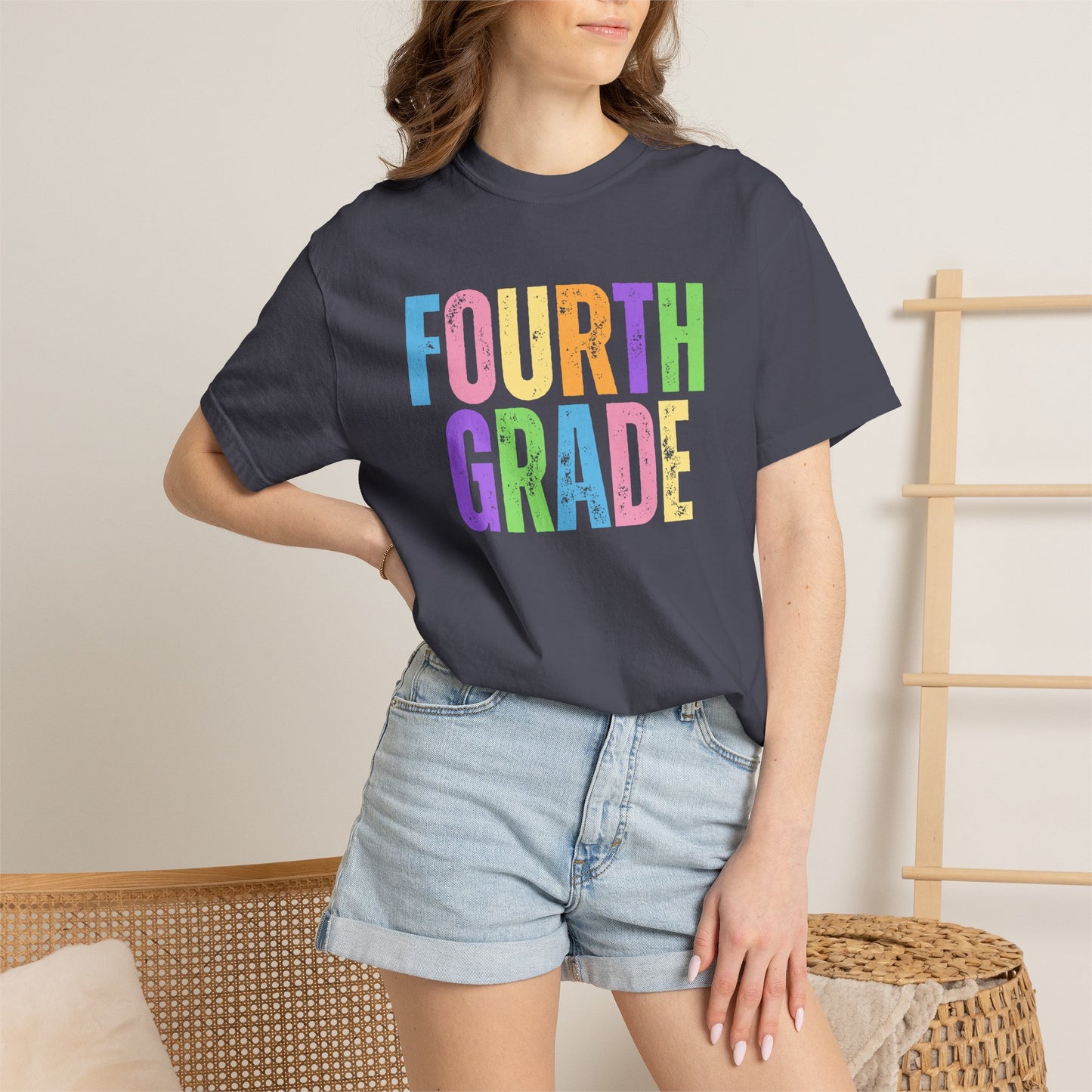 Fourth Grade Comfort Colors® T-Shirt | Grade Level Teacher Shirt