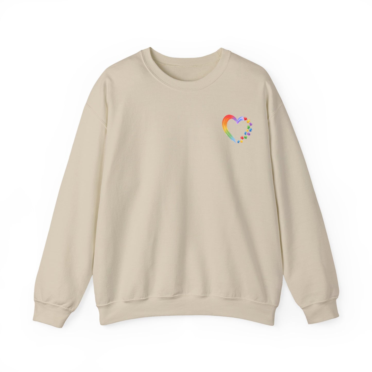 Autism Awareness Heart Sweatshirt | Neurodiversity Support Crewneck