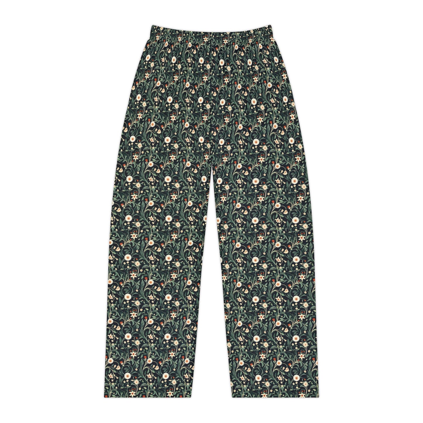 Floral Horse Pajama/Lounge Pants - Green Vine