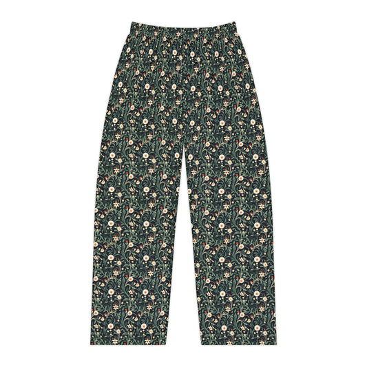 Floral Horse Pajama/Lounge Pants - Green Vine