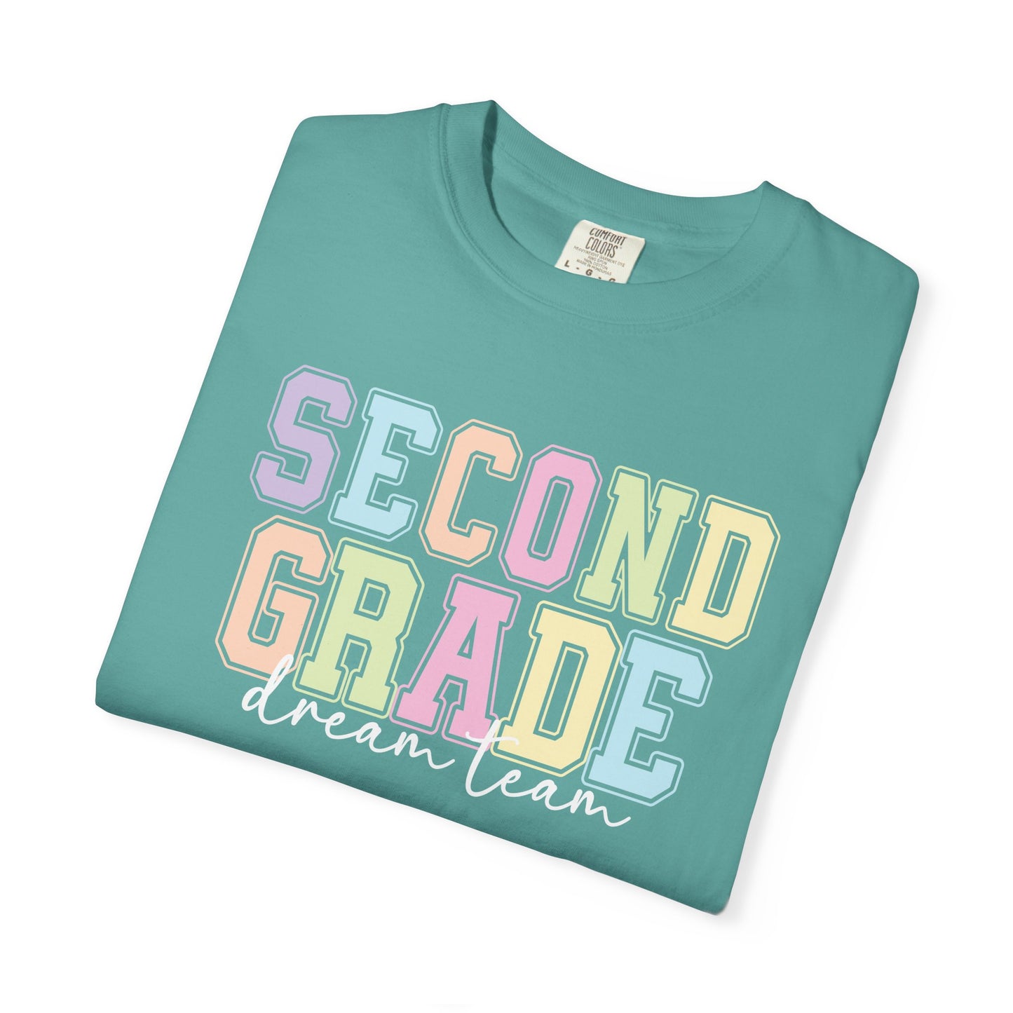 Second Grade Dream Team Comfort Colors® Teacher Shirt | Grade Level Teacher T-Shirt