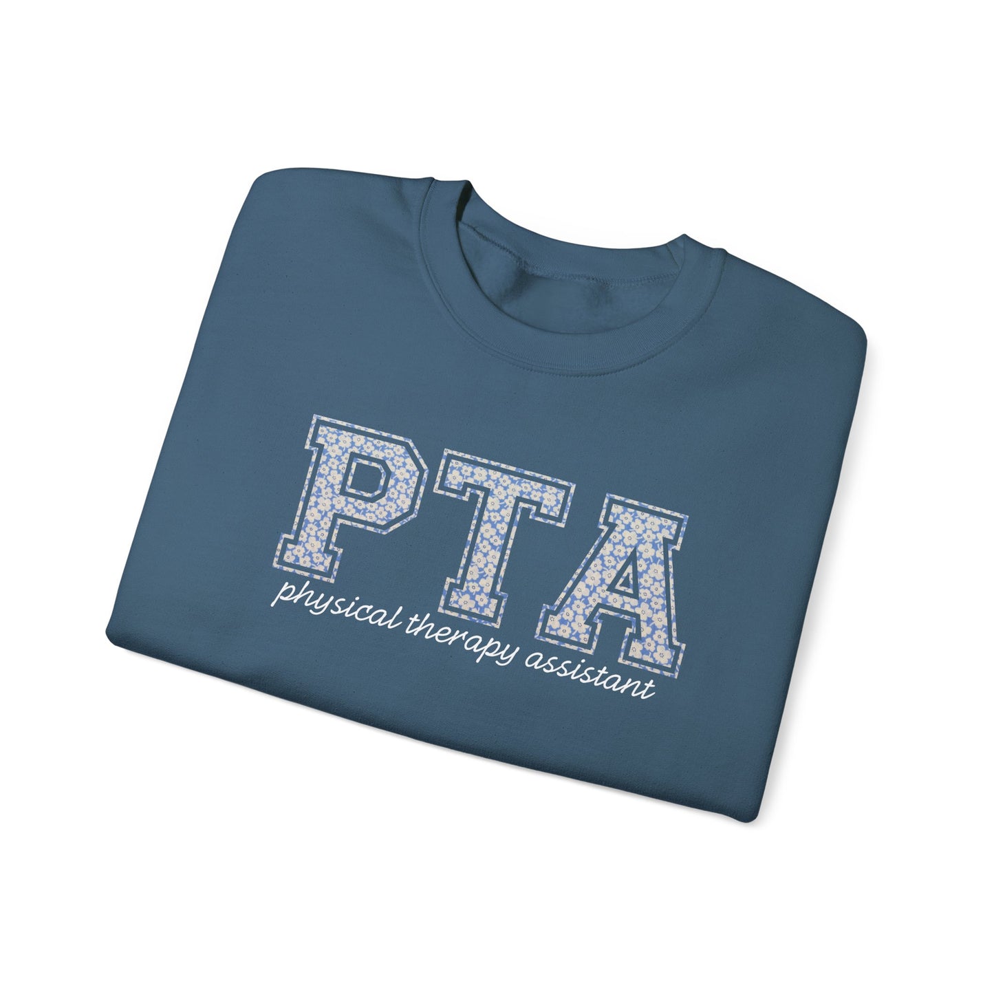 PTA Sweatshirt | Collegiate Floral Crewneck | Physical Therapist Assistant Gift