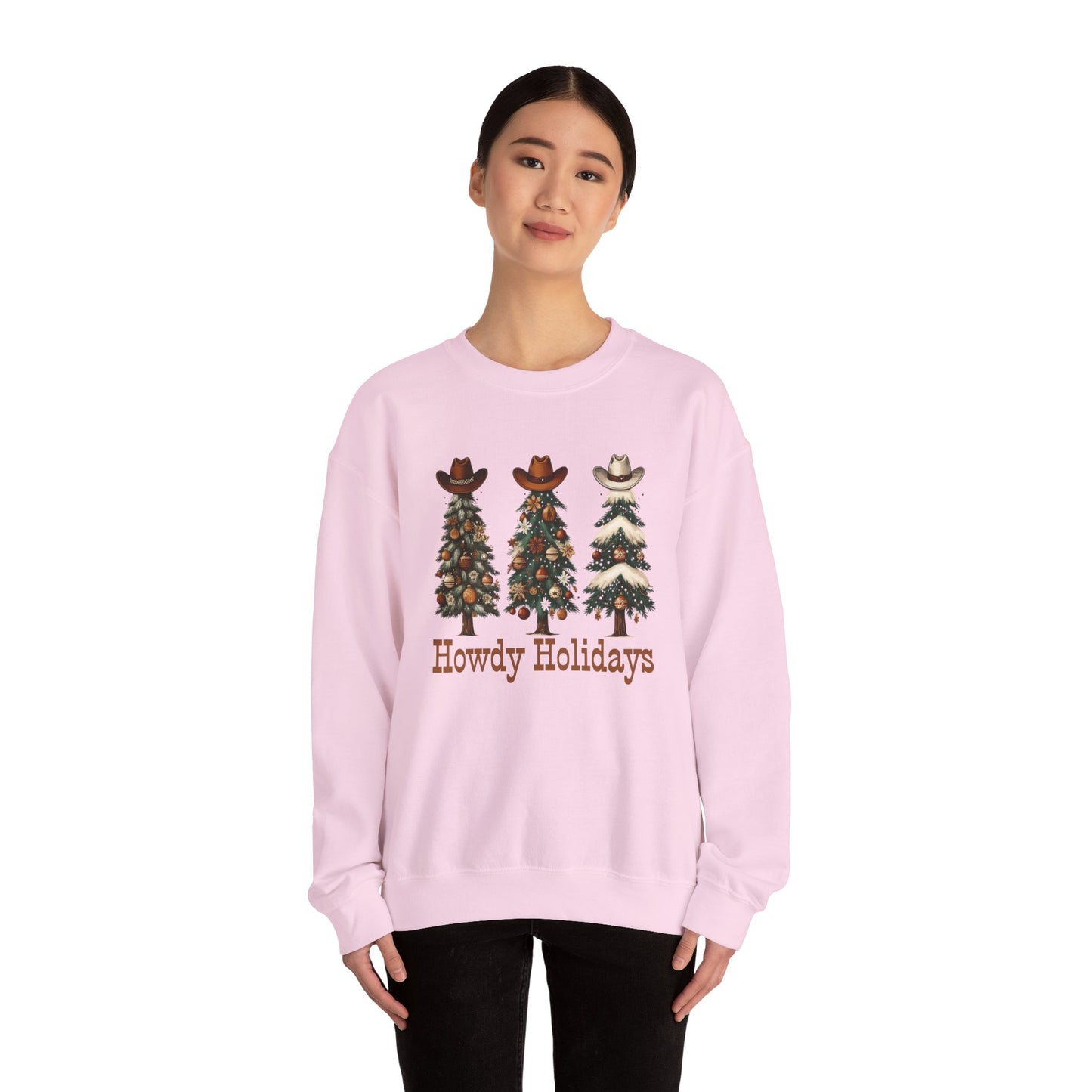 Howdy Holidays Western Christmas Sweatshirt – Unisex Crewneck