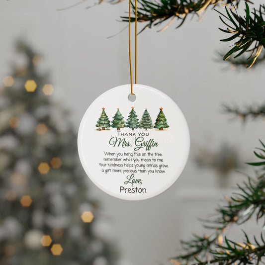 Personalized Teacher Appreciation Ornament – Meaningful Keepsake Ornament