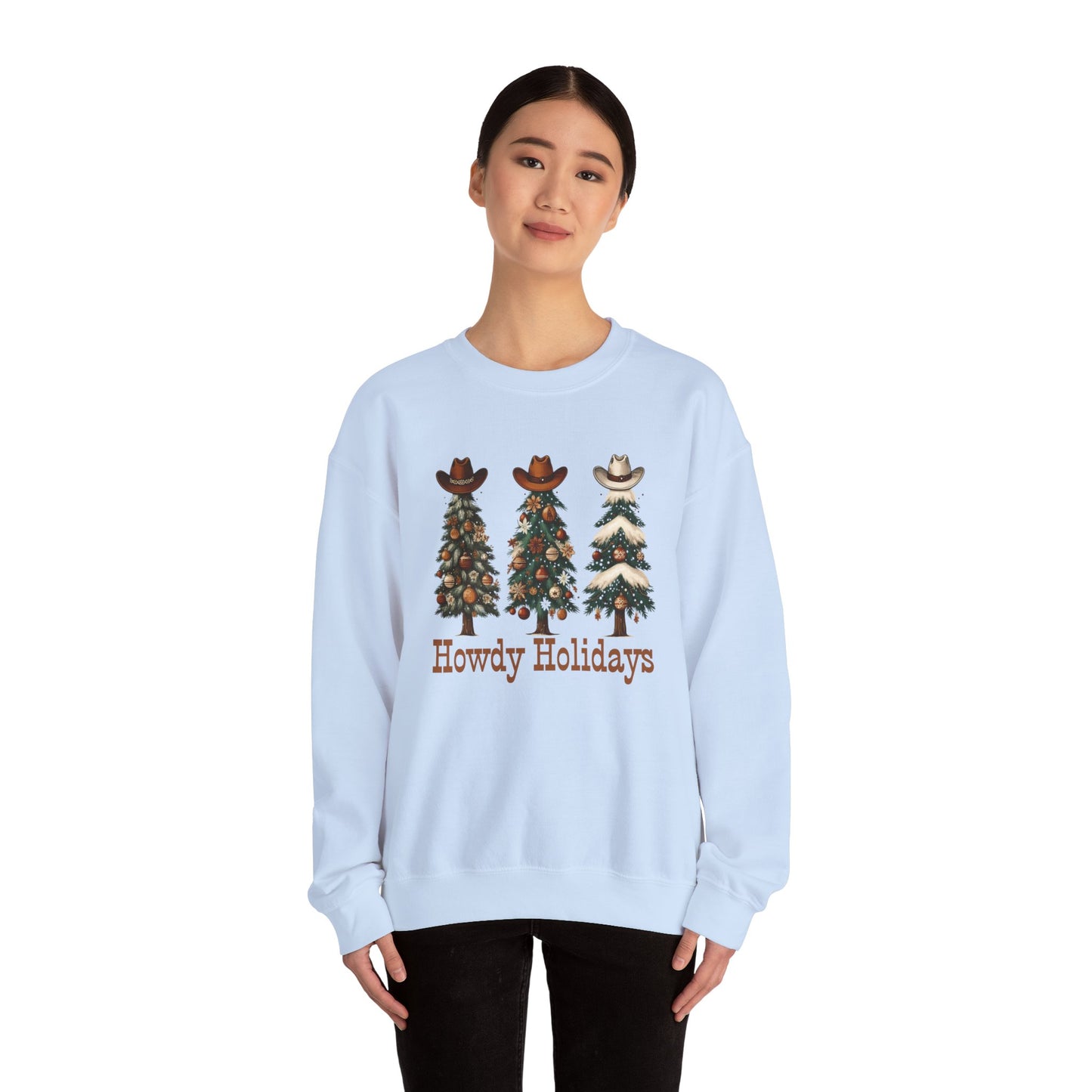 Howdy Holidays Western Christmas Sweatshirt – Unisex Crewneck
