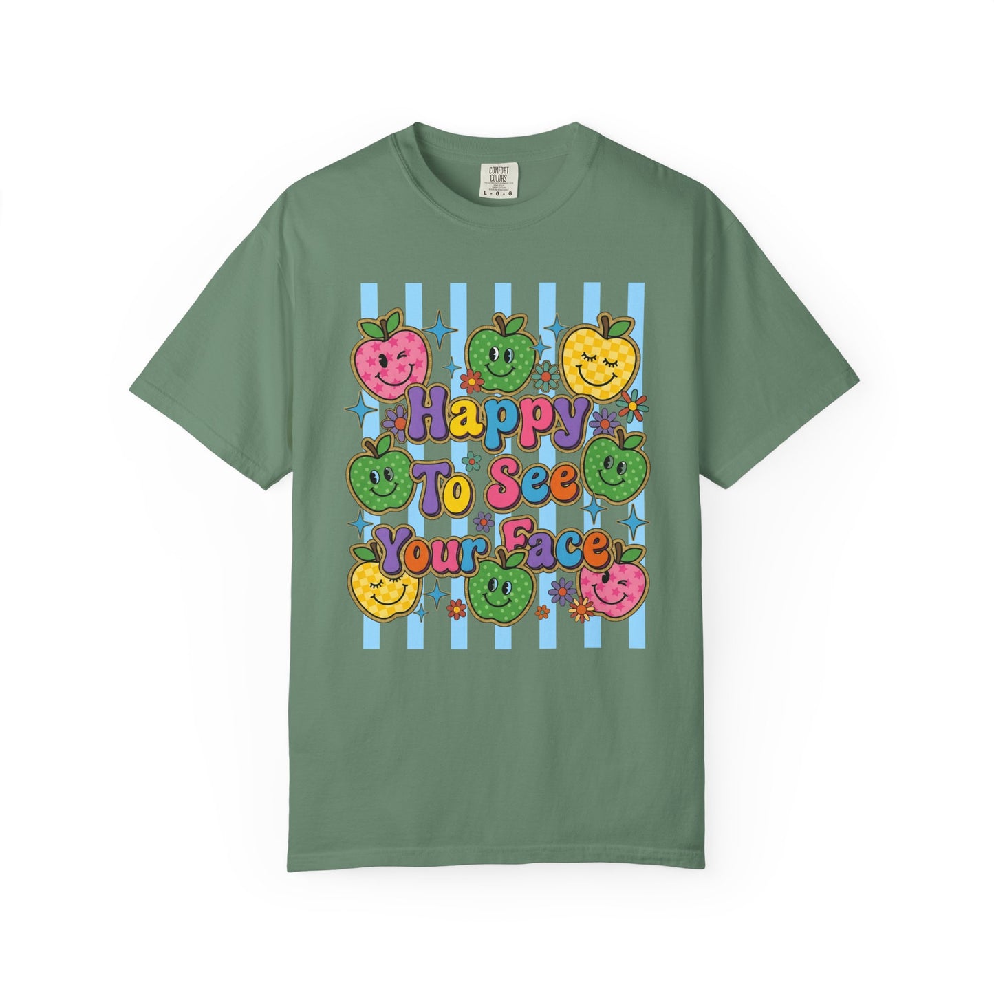 Happy To See Your Face Teacher Shirt |  Retro Comfort Colors Back to School Shirt