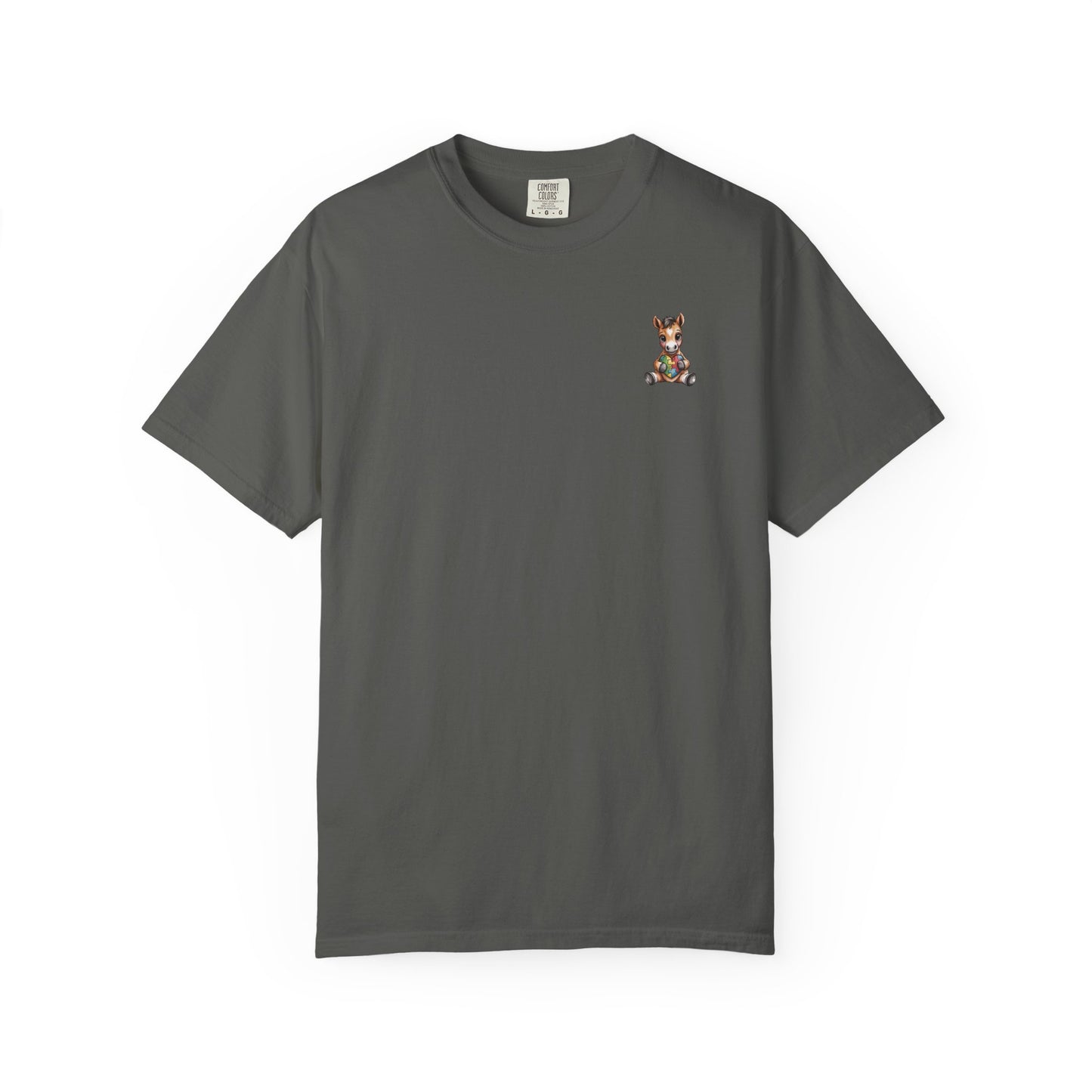 Horse & Heart Autism Awareness T Shirt | Comfort Colors Neurodiversity Support Tee