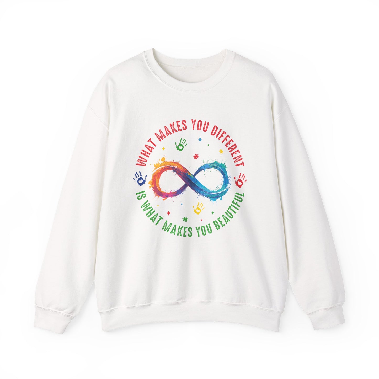 What Makes You Different Makes You Beautiful Sweatshirt | Neurodiversity Acceptance Crewneck