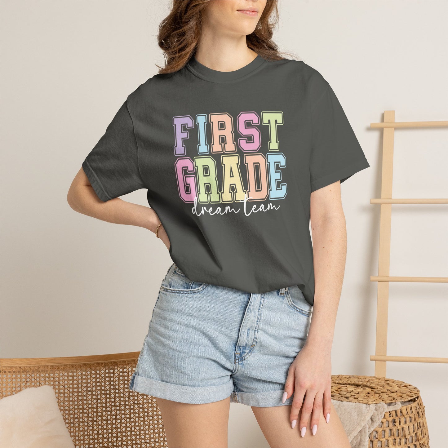 First Grade Dream Team Comfort Colors® Teacher Shirt | Grade Level Teacher T-Shirt