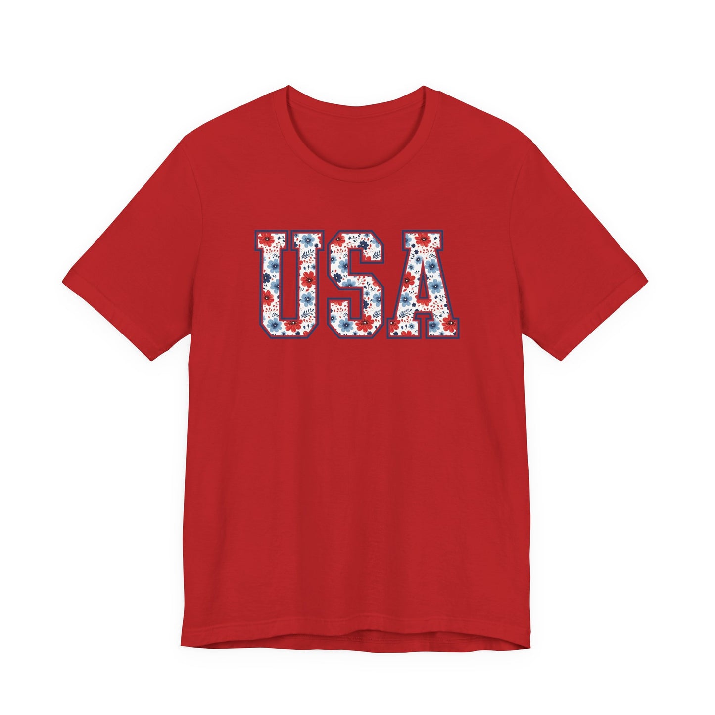 Floral USA Vintage Americana T-Shirt