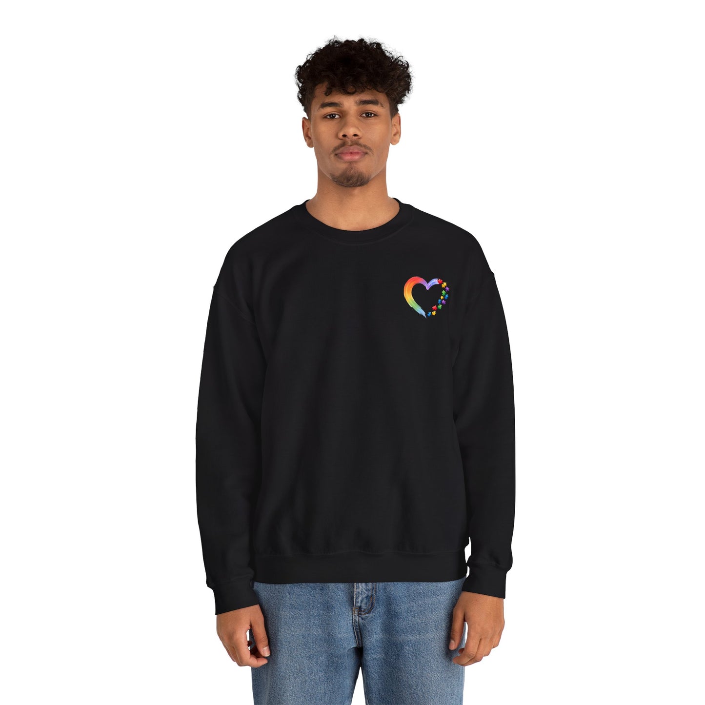 Autism Awareness Heart Sweatshirt | Neurodiversity Support Crewneck