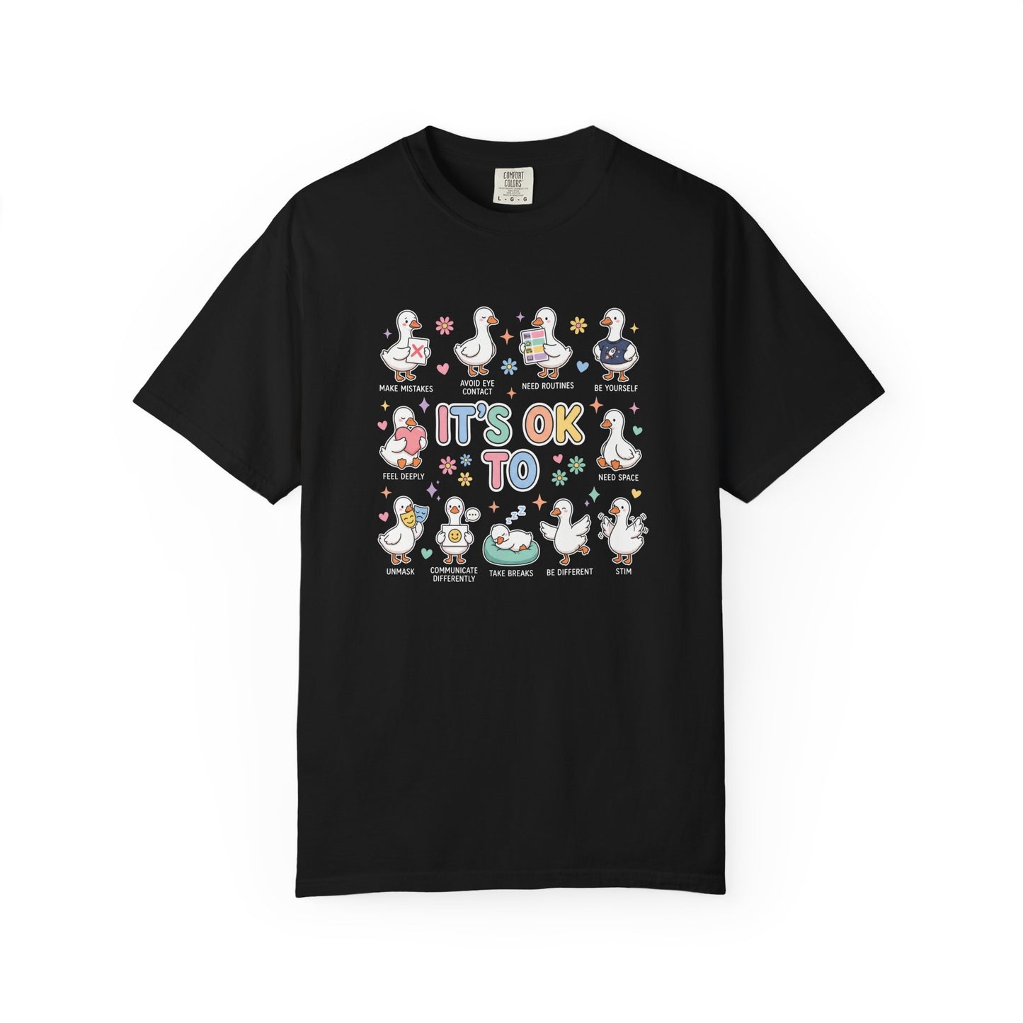 It’s OK To T Shirt | Autism Awareness & Neurodiversity Acceptance Tee | Comfort Colors Inclusive Graphic Shirt
