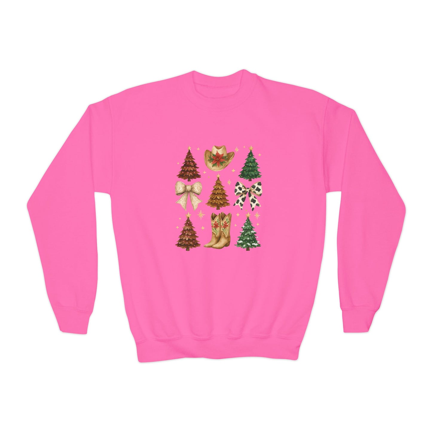 Cowgirl Christmas Youth Sweatshirt – Western Holiday Pullover for Kids