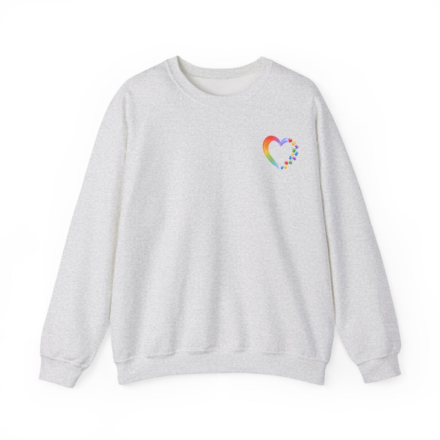 Autism Awareness Heart Sweatshirt | Neurodiversity Support Crewneck