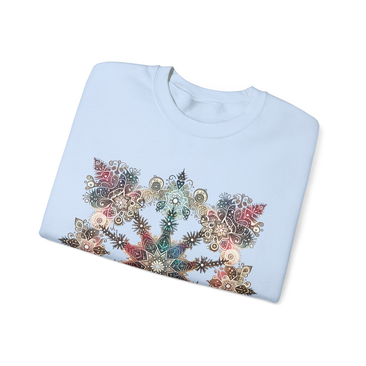 Radiant Frost Snowflake Sweatshirt | The Anchored Bloom Winter’s Mosaic Collection