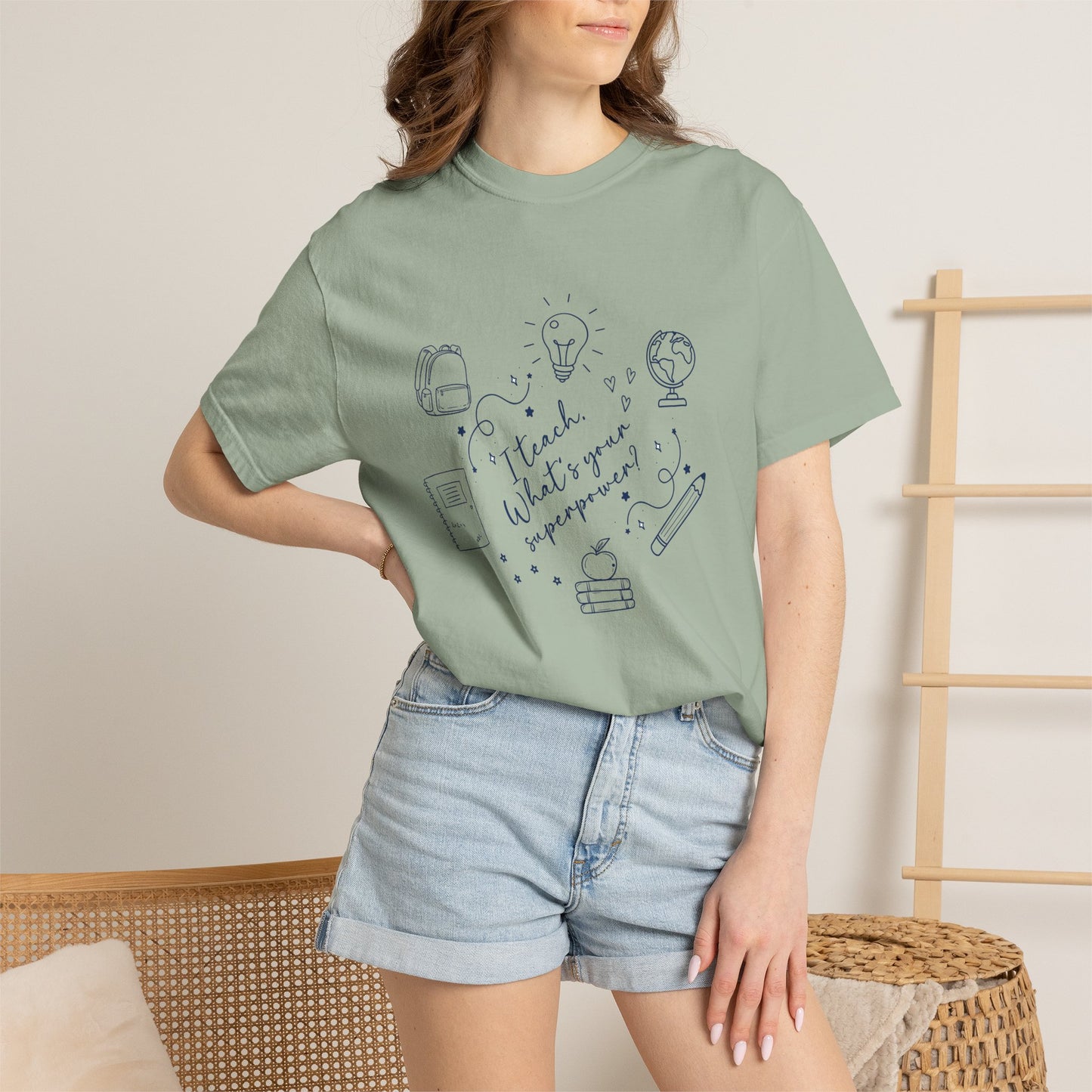 Superpower Teacher Shirt | Comfort Colors Teacher T-Shirt