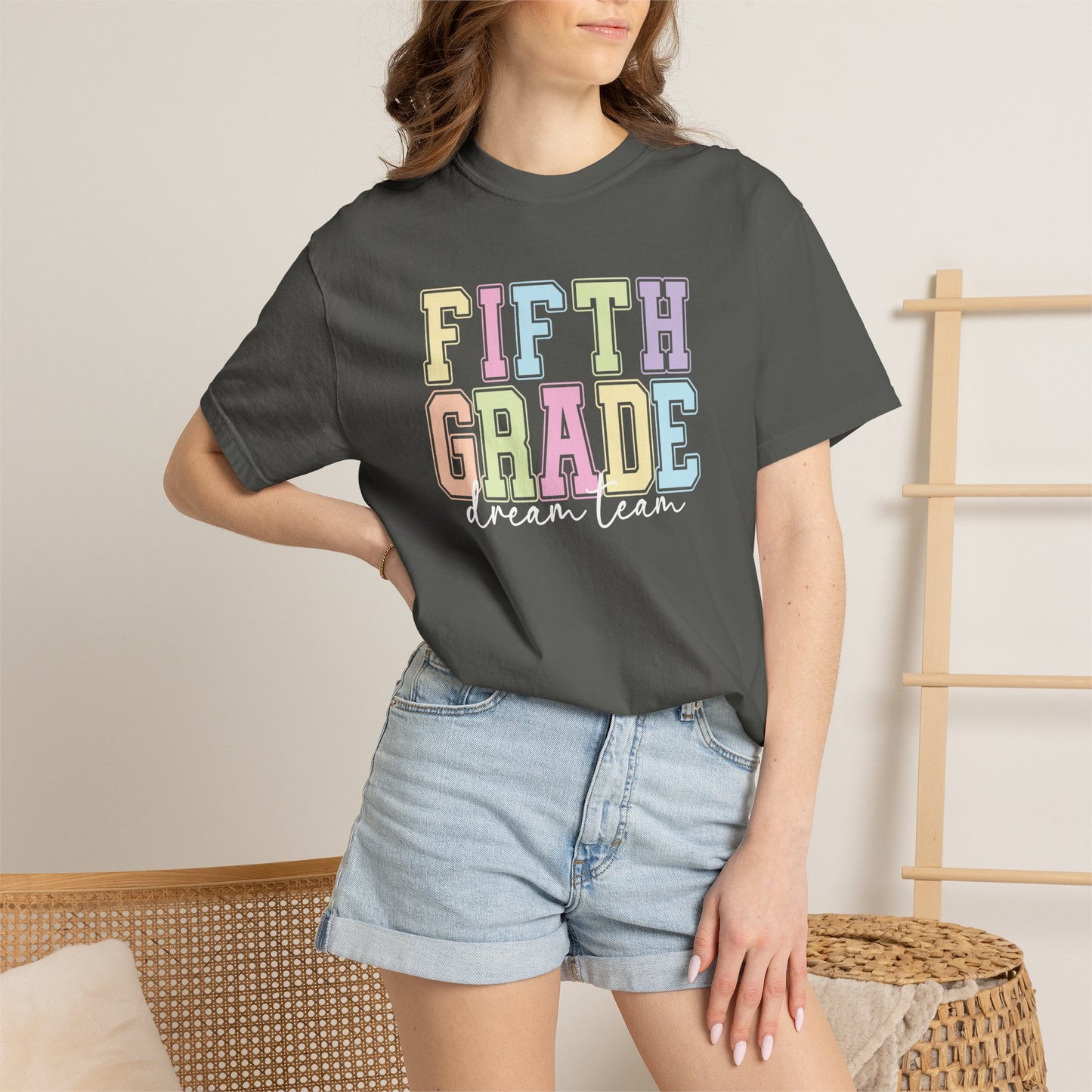 Fifth Grade Dream Team Comfort Colors® Teacher Shirt | Grade Level Teacher T-Shirt