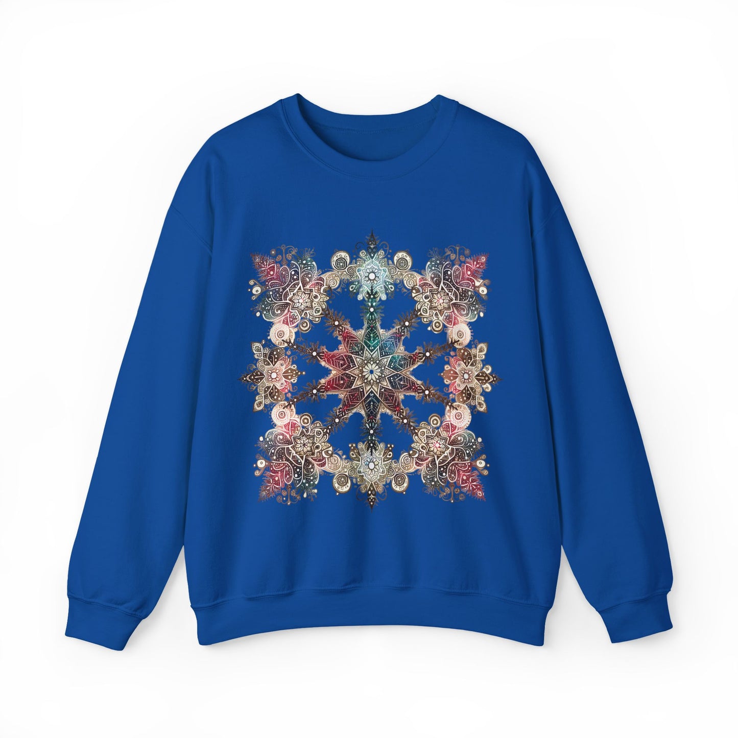 Radiant Frost Snowflake Sweatshirt | The Anchored Bloom Winter’s Mosaic Collection