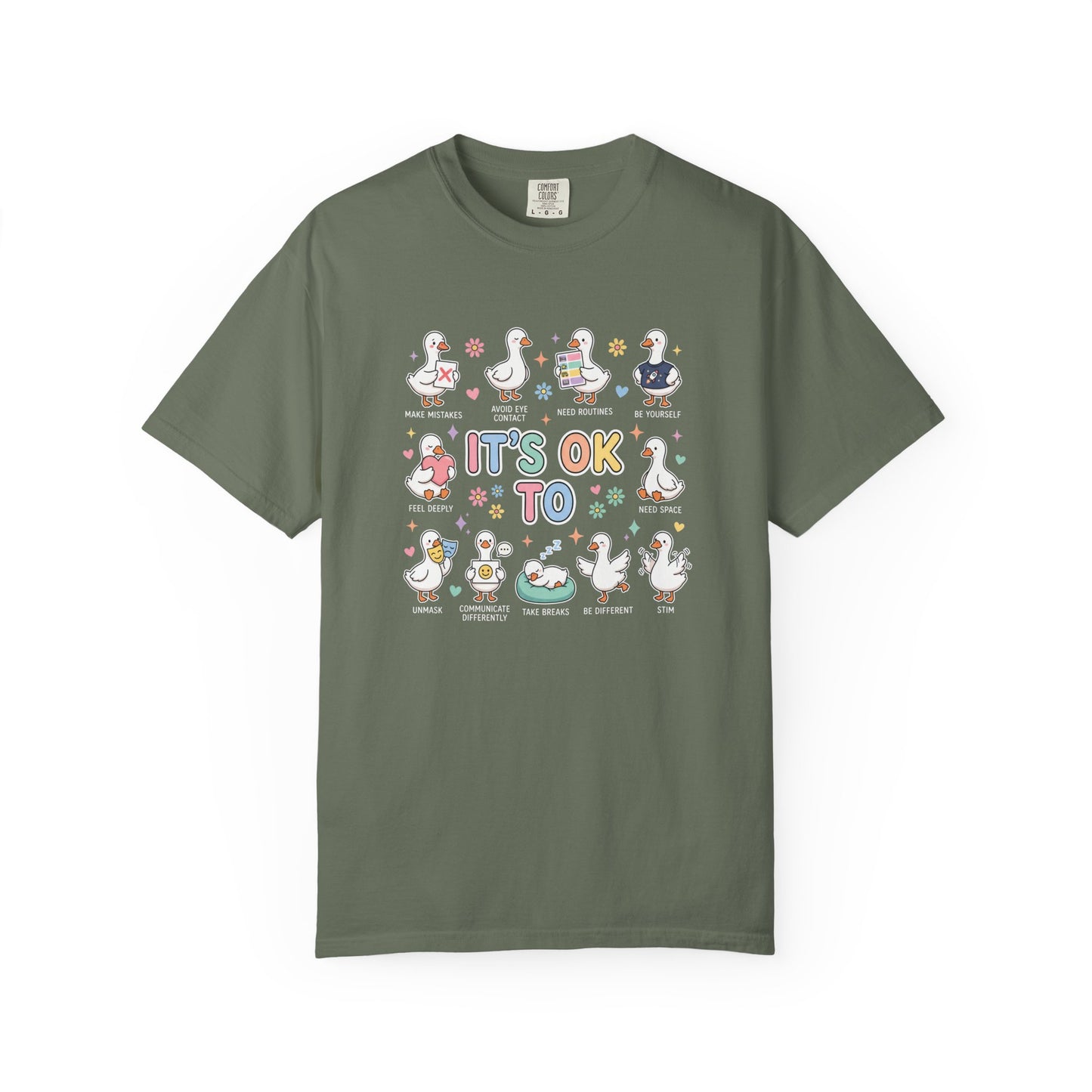 It’s OK To T Shirt | Autism Awareness & Neurodiversity Acceptance Tee | Comfort Colors Inclusive Graphic Shirt