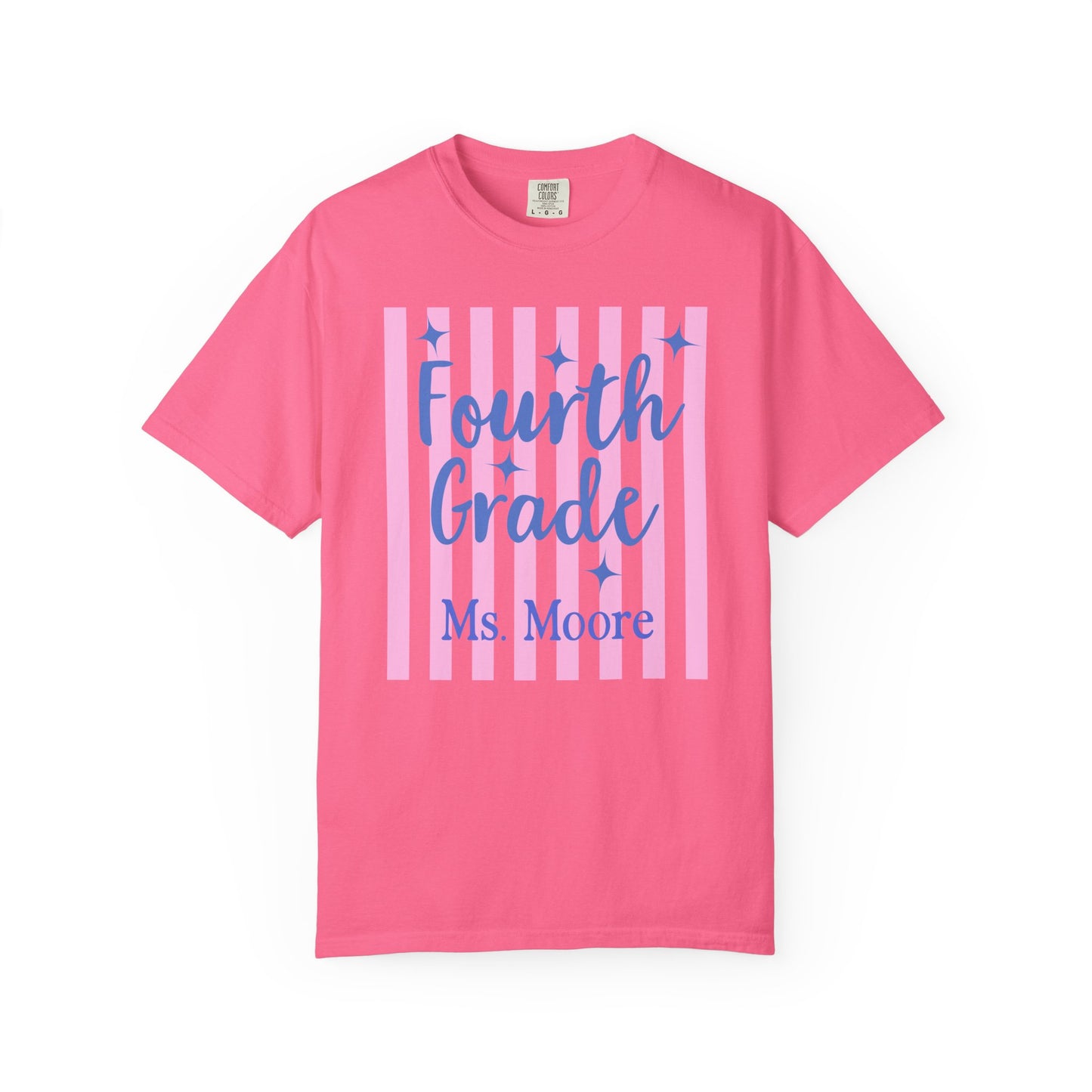 Personalized Fourth Grade Teacher Shirt | Custom Matching Fourth Grade Teacher Comfort Colors T-Shirt