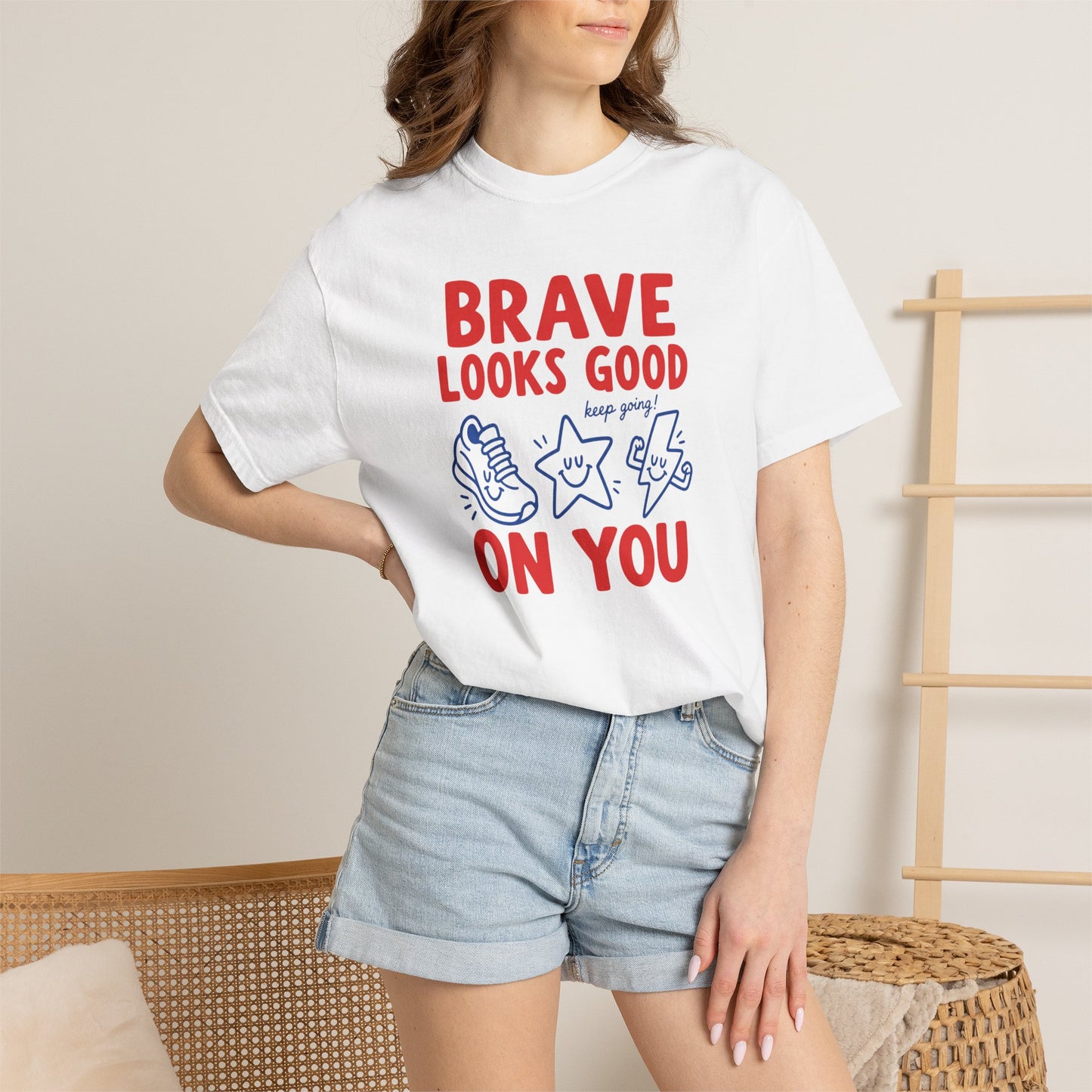 Brave Looks Good on You Comfort Colors® T-Shirt | Encouragement Shirt for Teachers & Clinicians