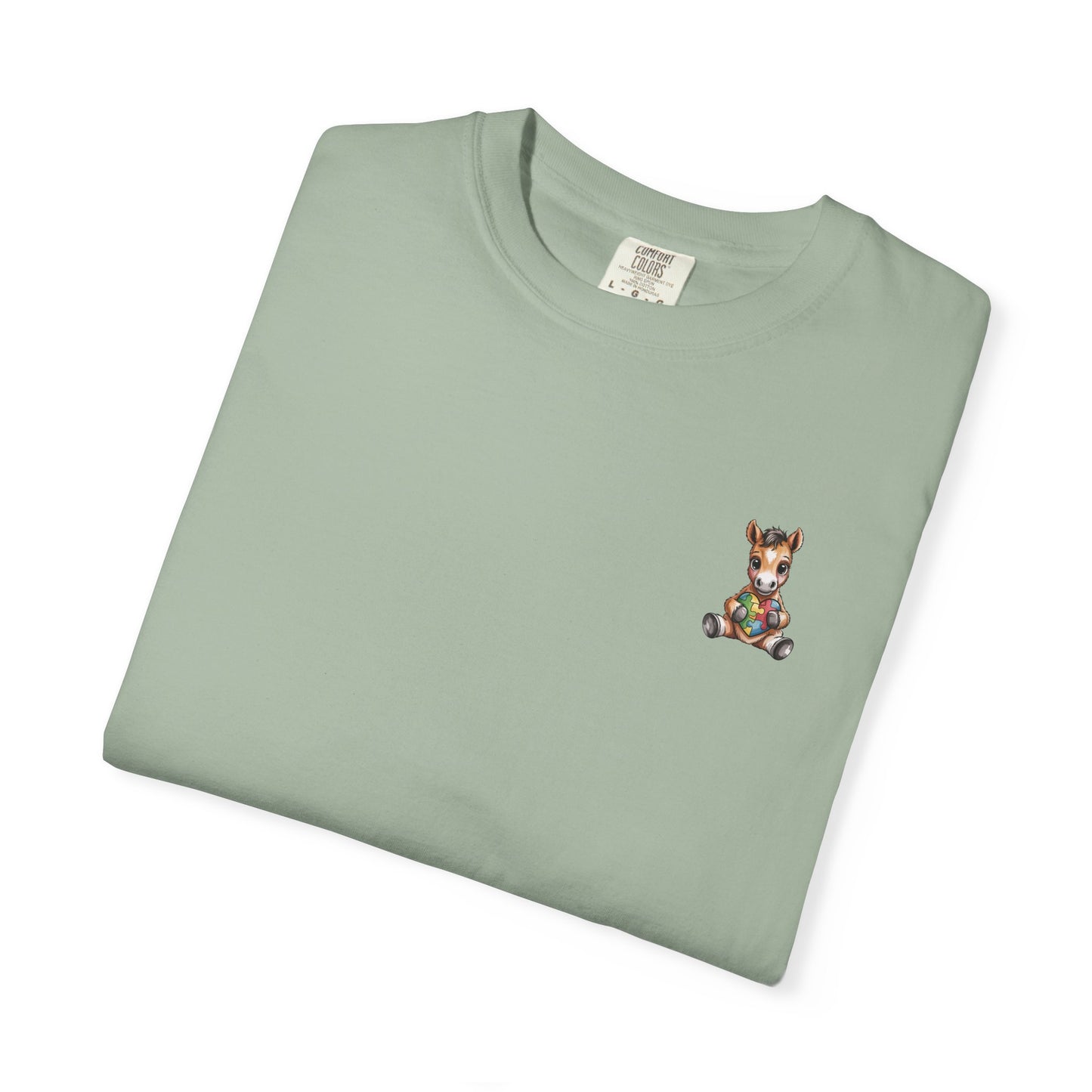 Horse & Heart Autism Awareness T Shirt | Comfort Colors Neurodiversity Support Tee
