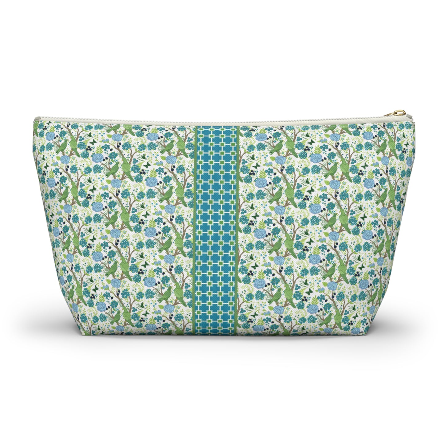 Personalized Classic Floral Accessory Pouch | Coordinating Cosmetic & Travel Bag